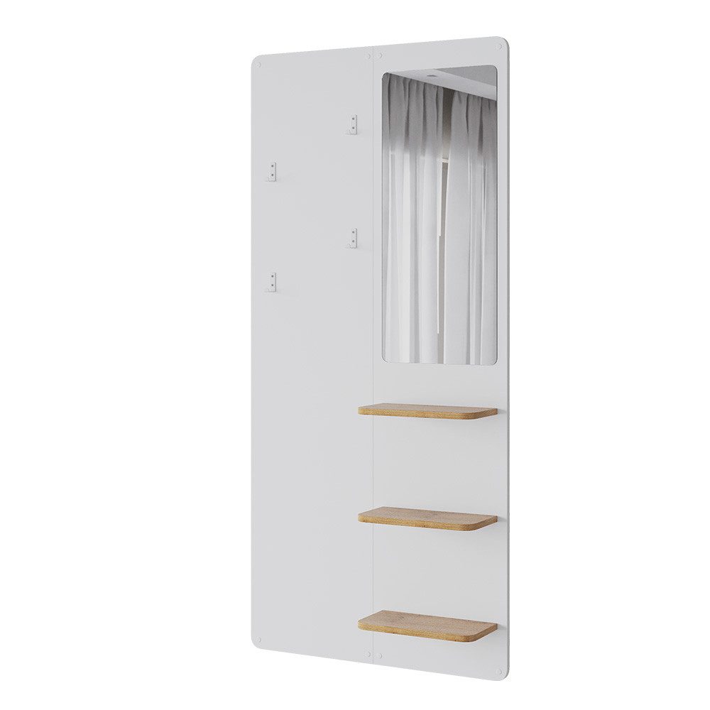 Vicco Garderobenschrank Jochen, Weiß/Eiche, 70 x
