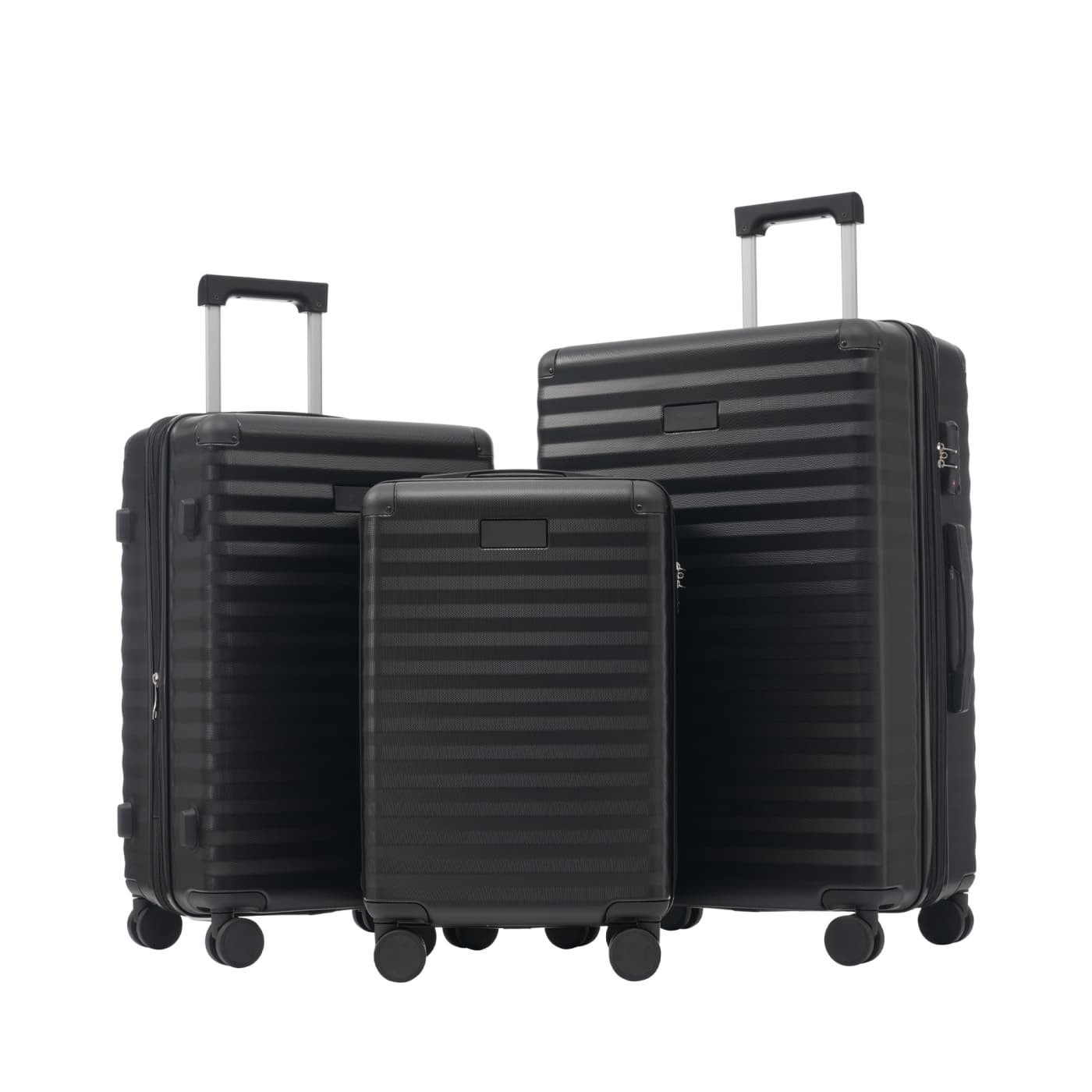 autolock Koffer Hartschalen-Kofferset,3er Kofferset–ABS-Material,TSA-Schloss, 360° drehbare