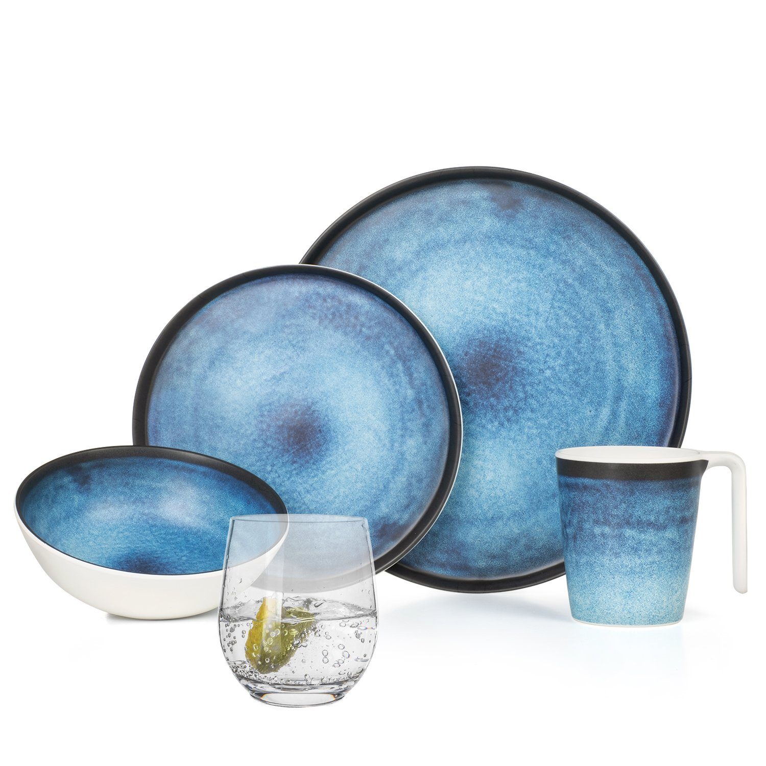 Moritz Geschirr-Set Camping Geschirr Deep Ocean,