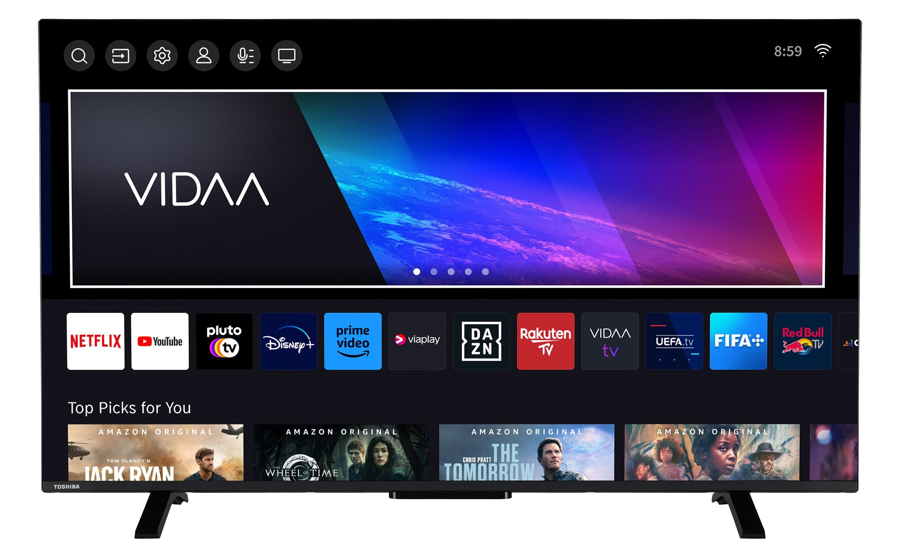 Toshiba 50QV2363DAW QLED-Fernseher (126 cm/50 Zoll,