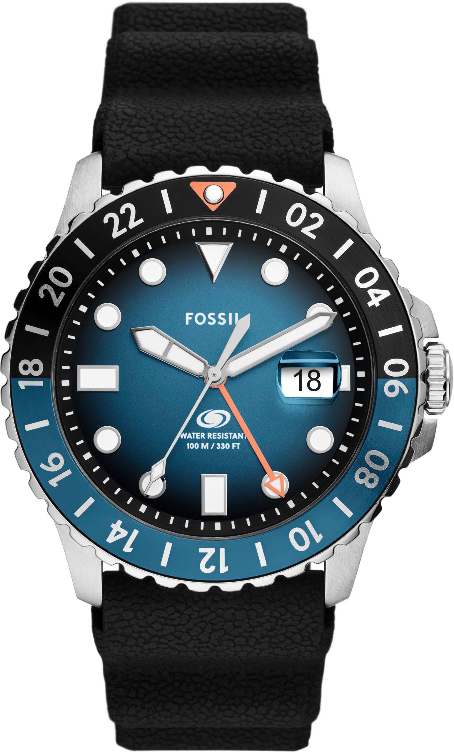 Fossil Quarzuhr FOSSIL BLUE GMT FS6049,