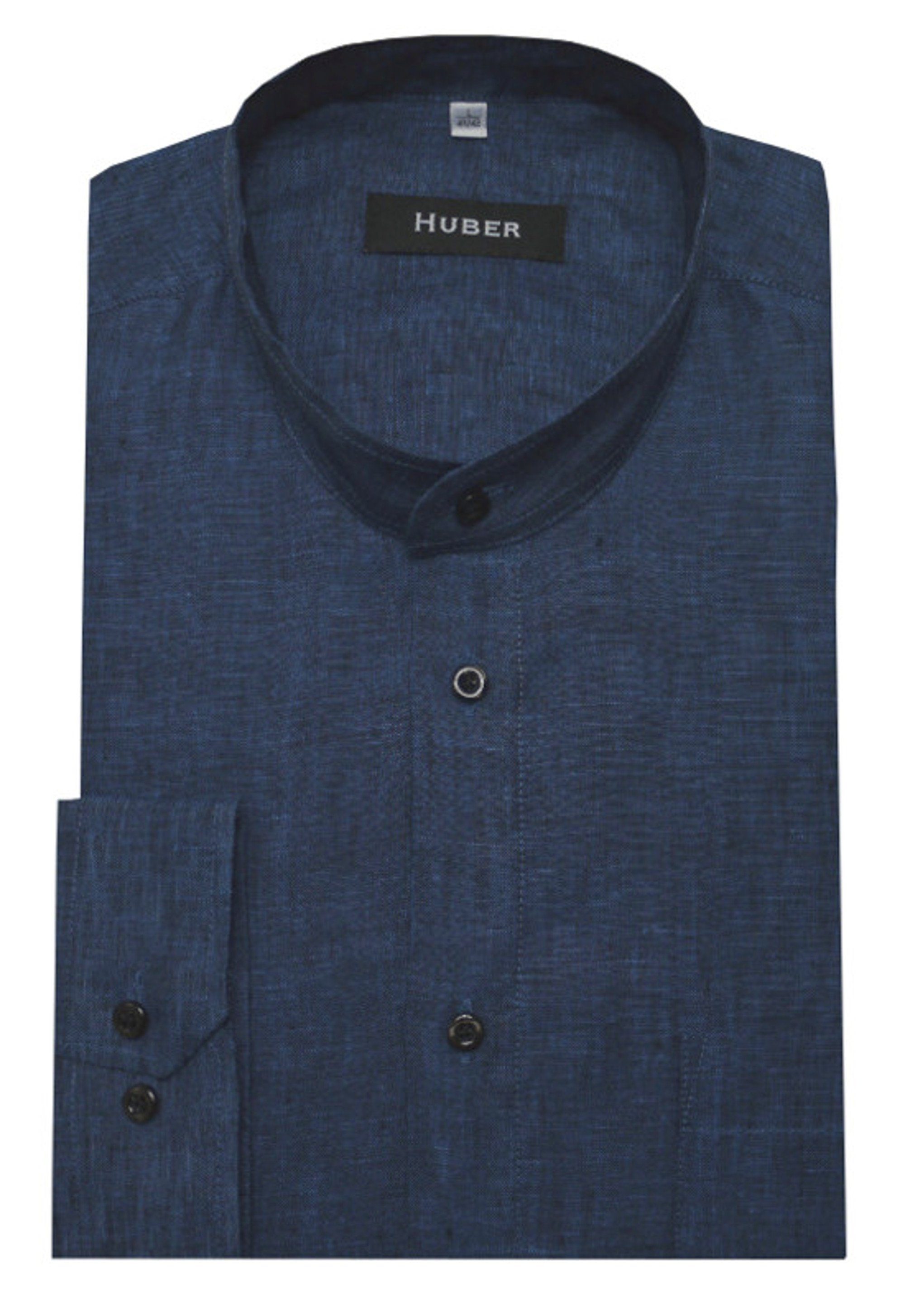 Huber Hemden Langarmhemd HU-0041 Stehkragen 100%