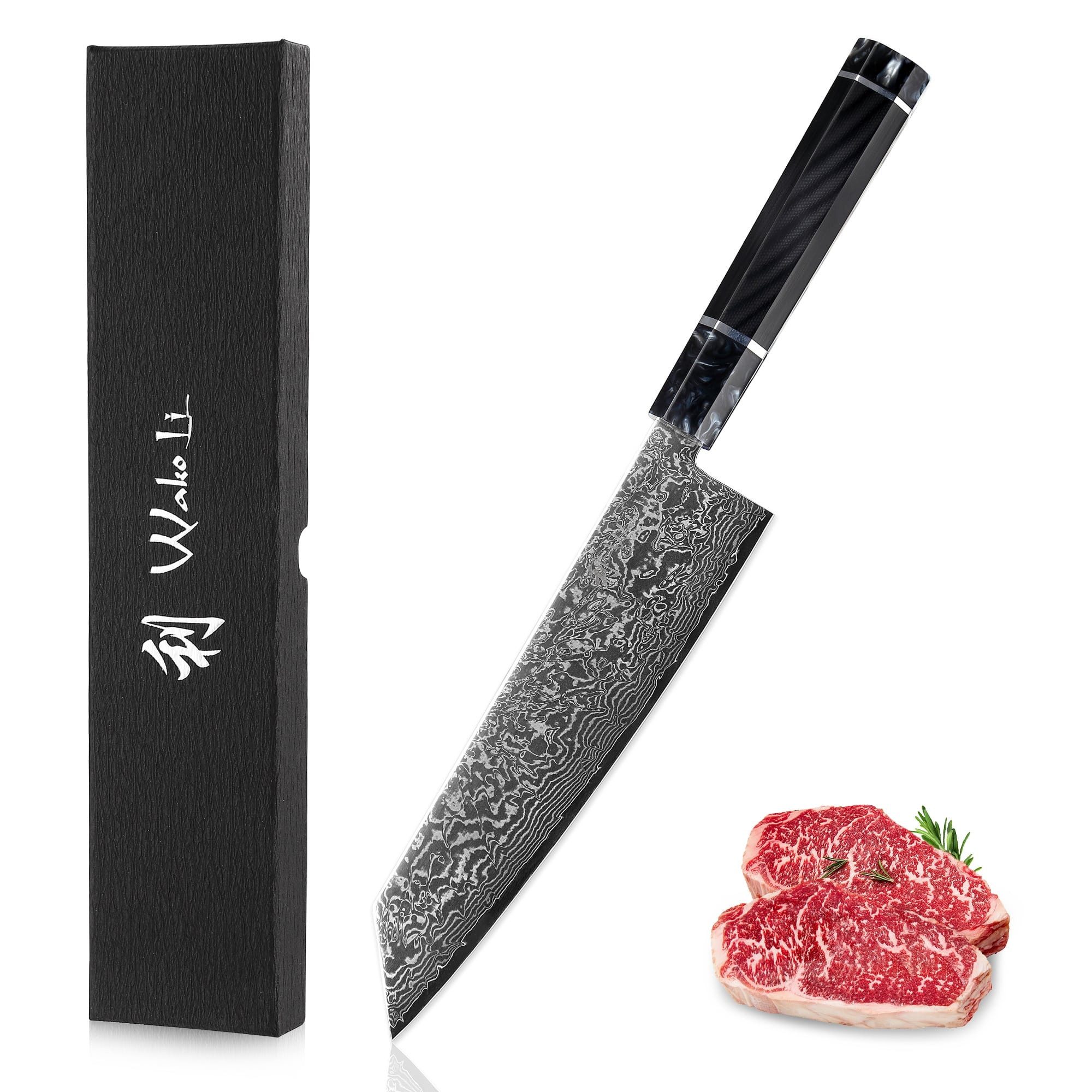 Wakoli Kochmesser Wakoli Kuroyami Damastmesser I