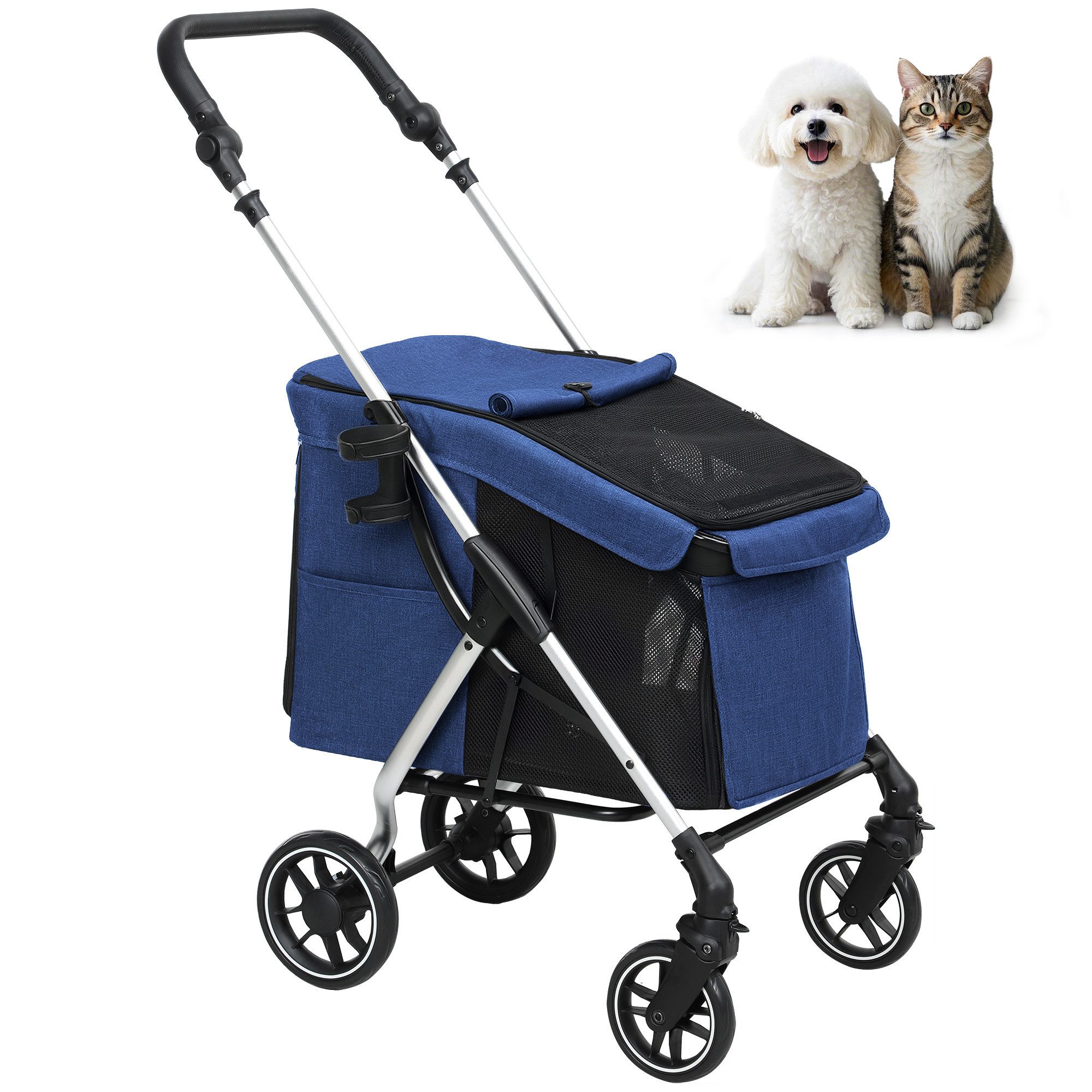 PawHut Hundebuggy klappbar, für Hunde bis