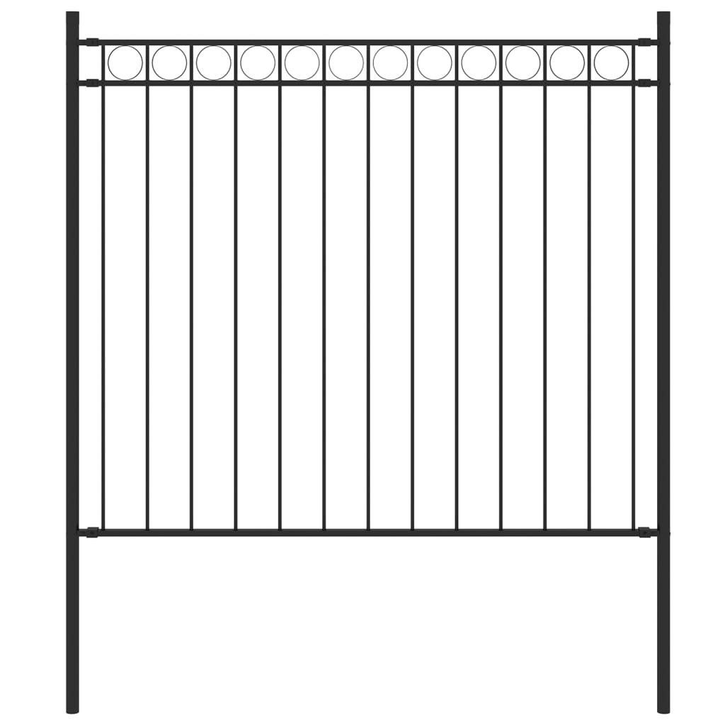 vidaXL Gartenzaun Gartenzaun Stahl 1,7x0,8 m