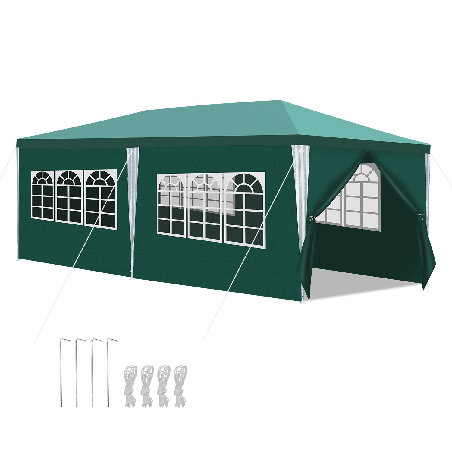 Clanmacy Pavillon Pavillon 3x6m Grün UV-Schutz