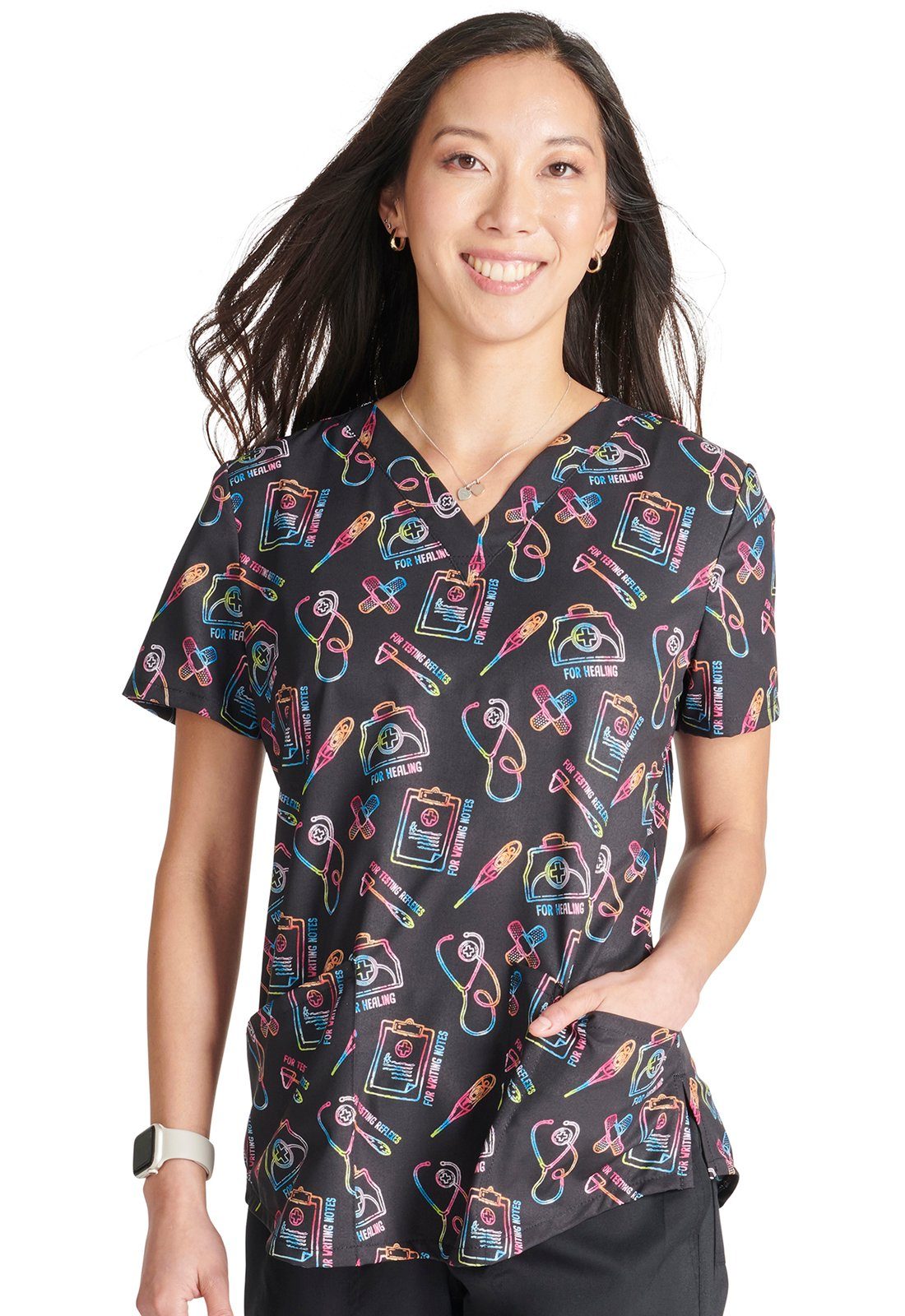 Cherokee Funktionsbluse Bunt bedruckter Damen Kasack