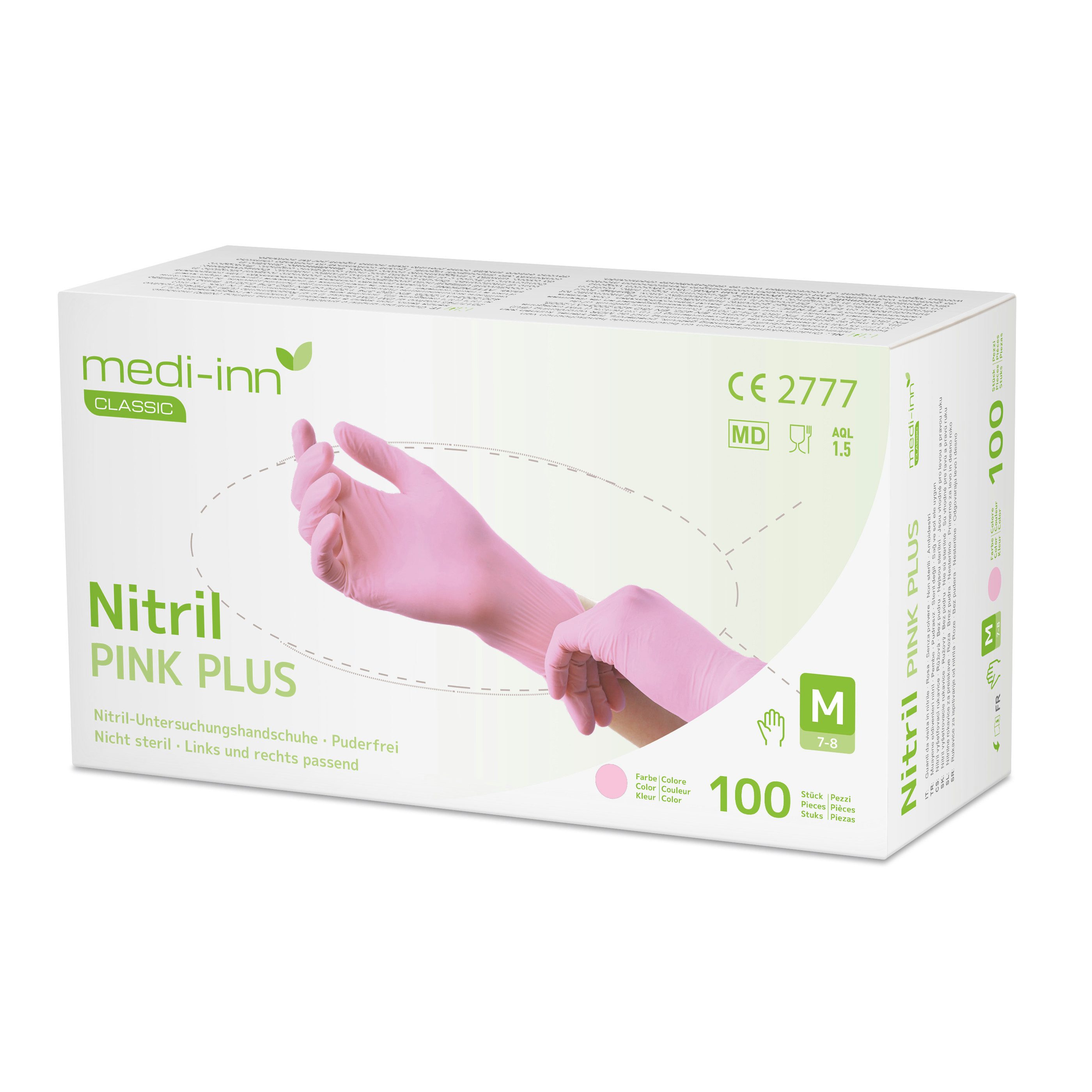 Medi-Inn Nitril-Handschuhe Nitril Pink Plus Einmalhandschuhe
