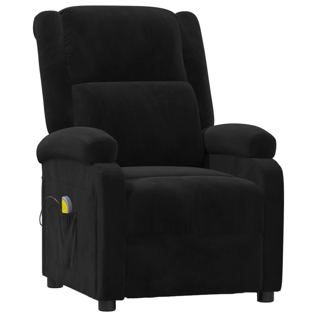 vidaXL Massagesessel Massagesessel Schwarz Samt (1-St)