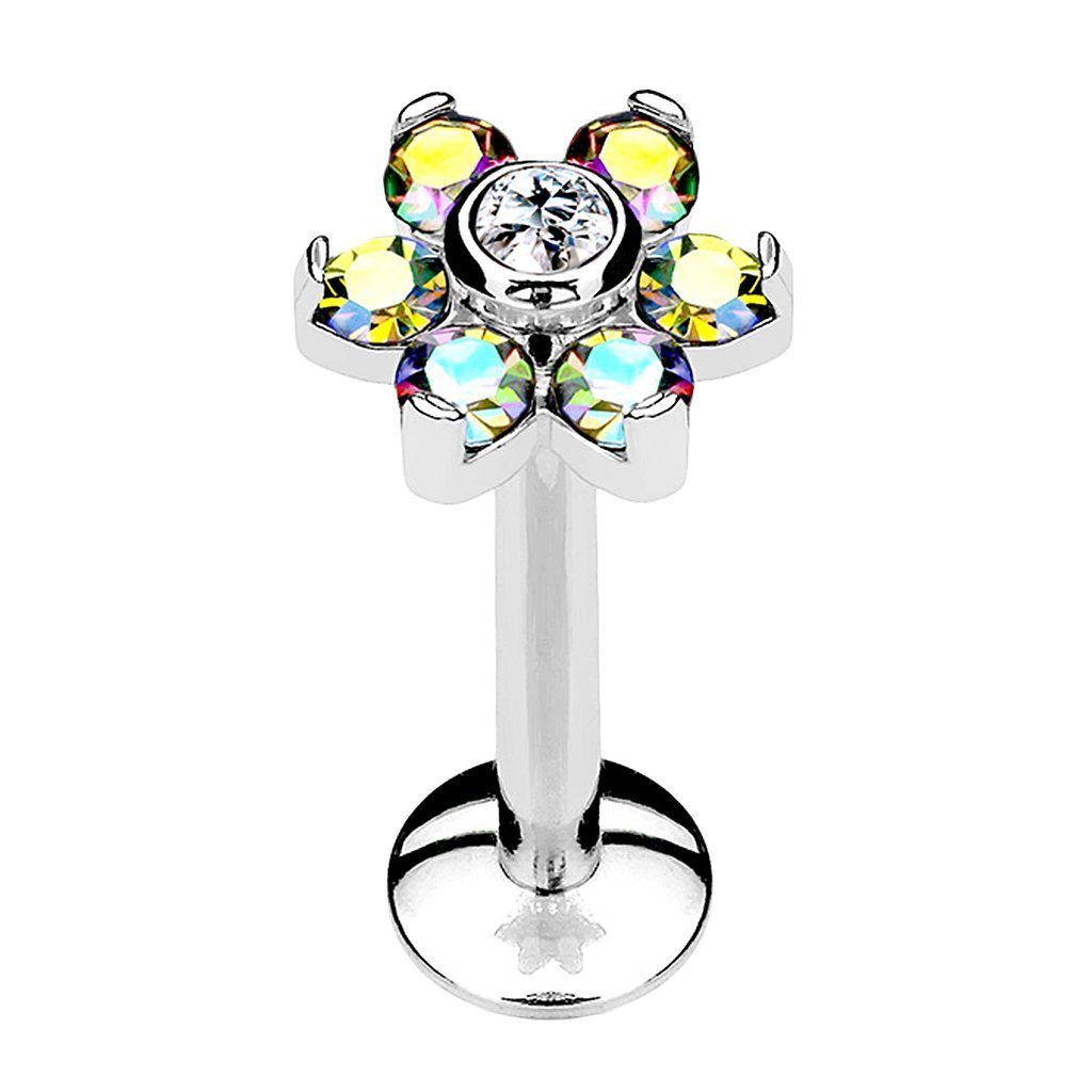 Taffstyle Piercing-Set Piercing Stab Stecker Blüte
