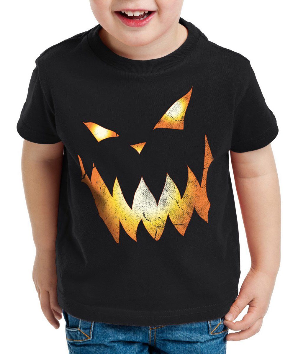 style3 T-Shirt Halloween Kürbiskopf Kürbis Fasching