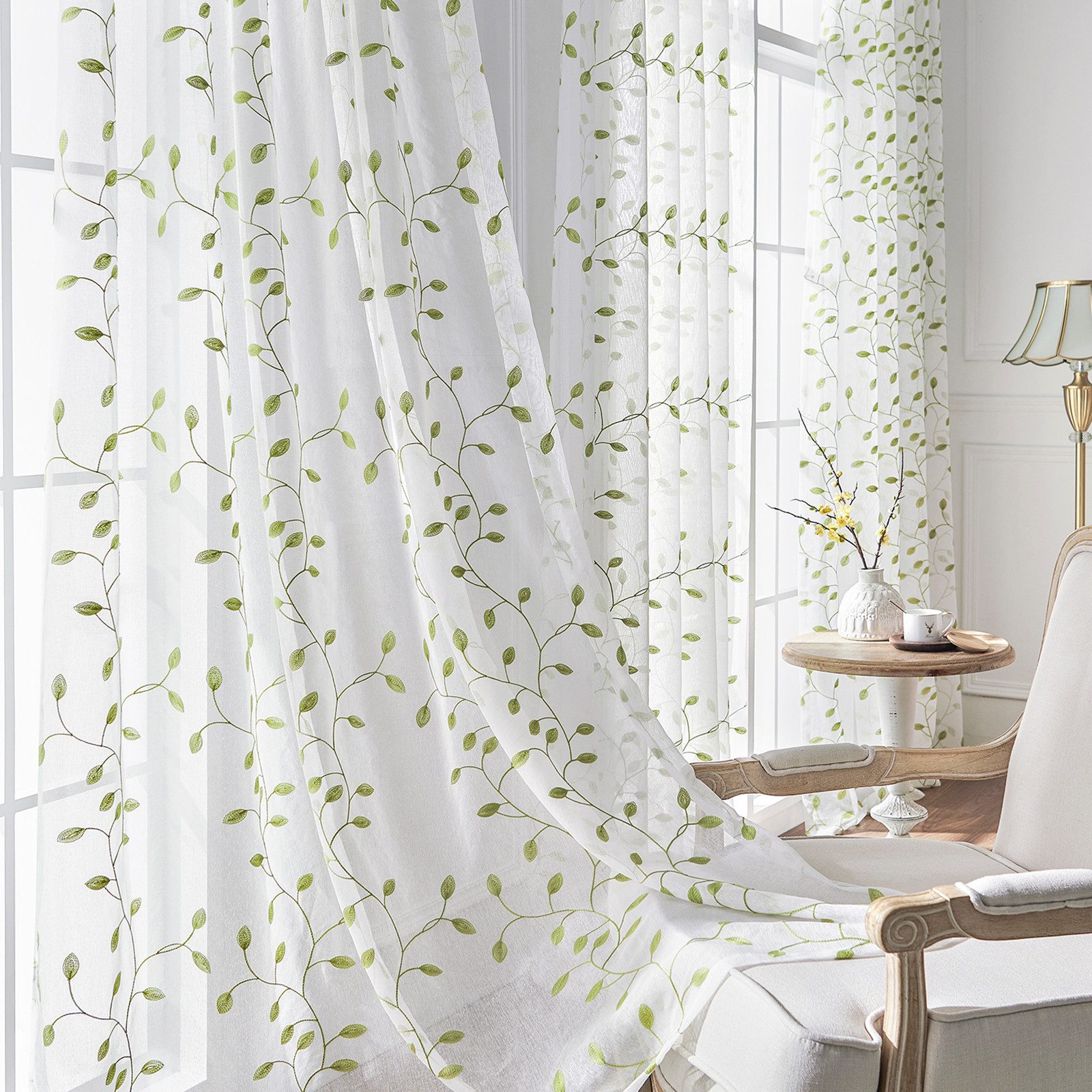 BTTO V&G Gardine Voile Gardine Blättern