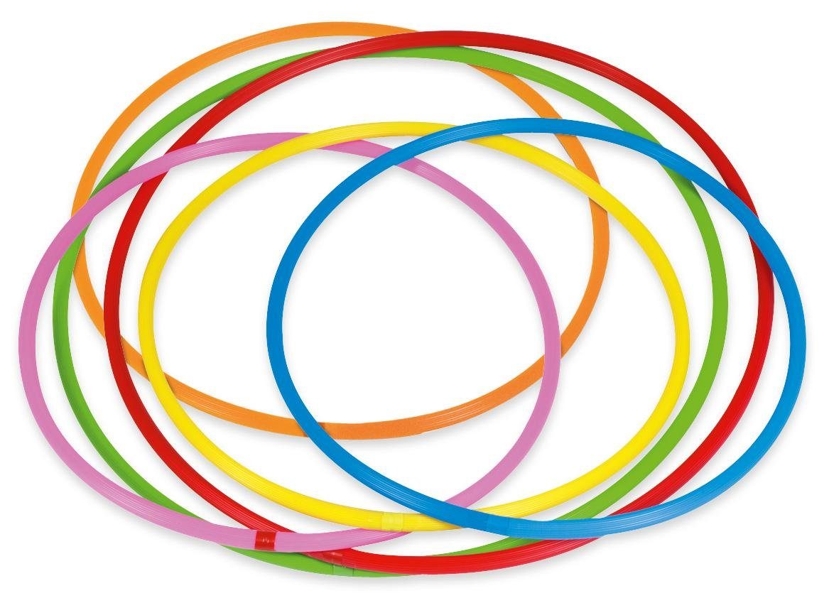 Betzold Sport Hula-Hoop-Reifen Gymnastik-Reifen Regenbogen-Set, 6