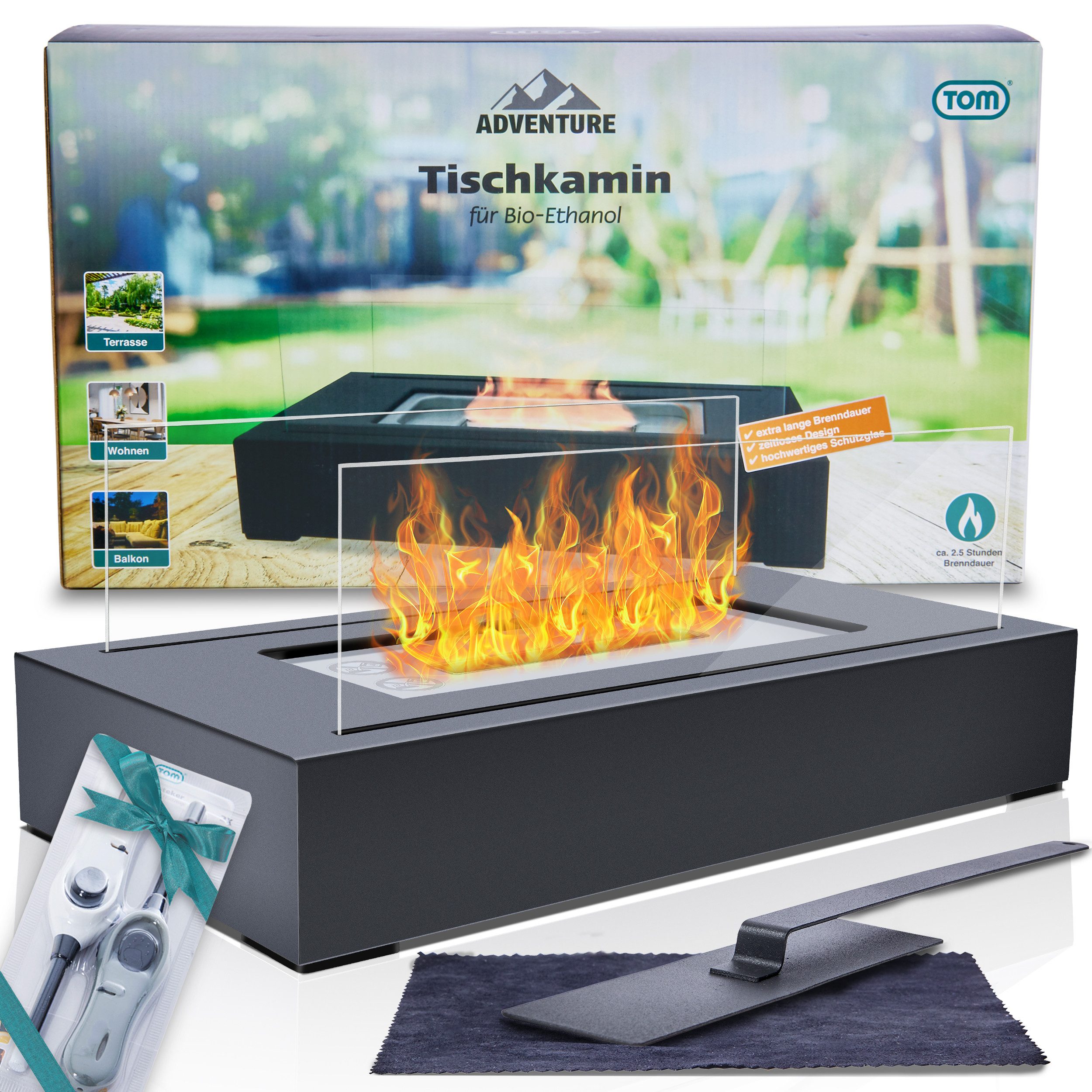 TOM Tischfeuer Tischkamin TF-200 Bio Ethanol
