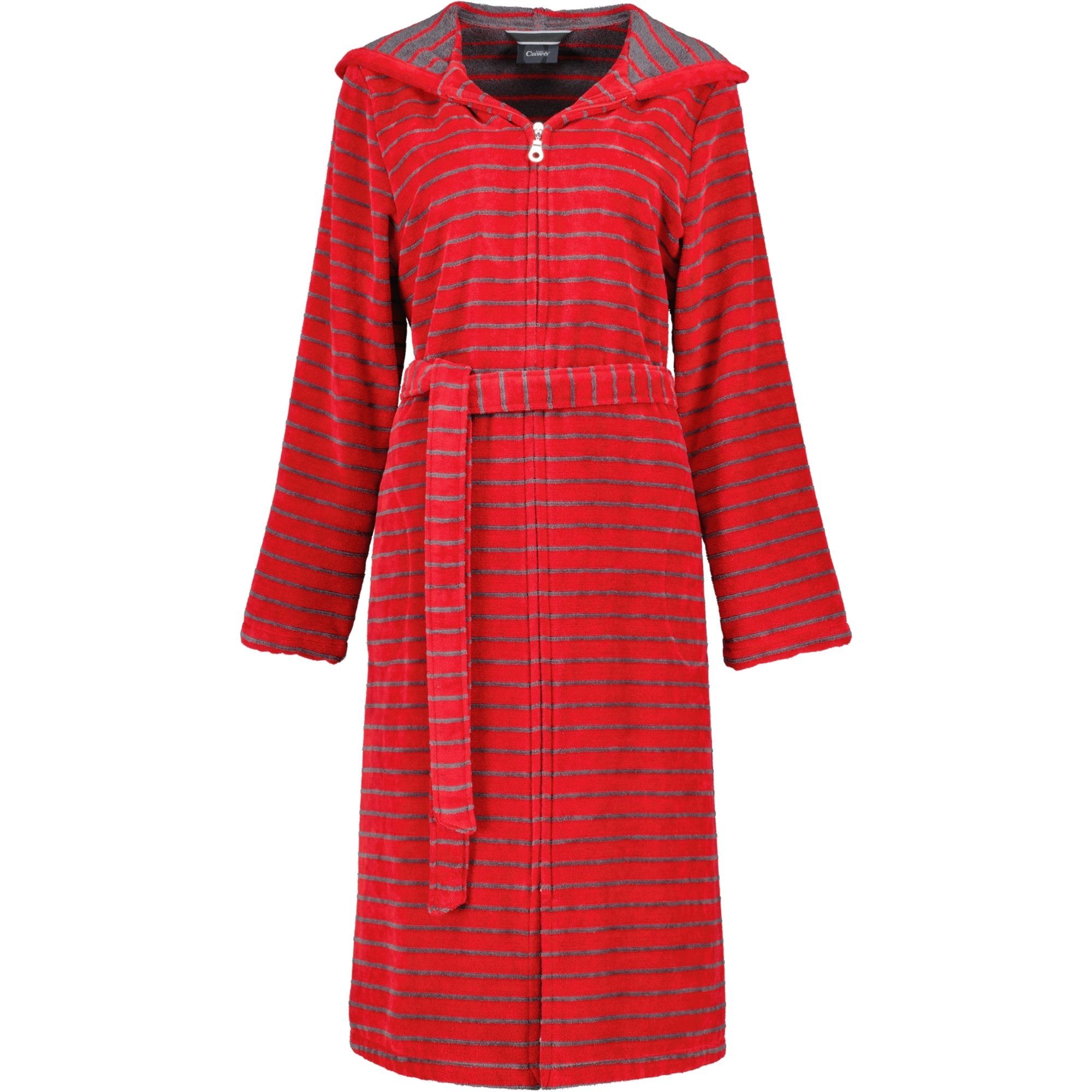 Cawö Damenbademantel Shades 1492 Kapuze Velours,