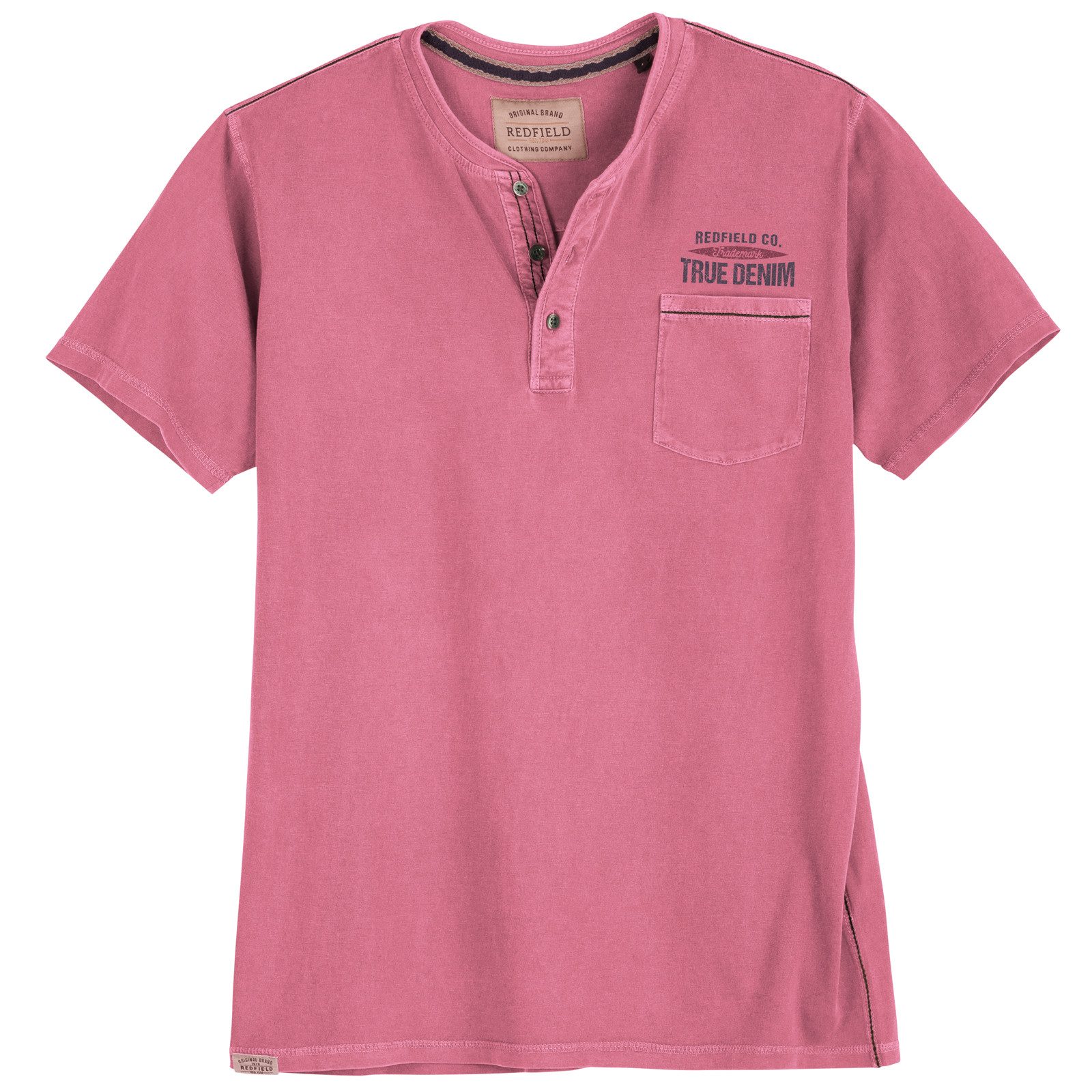 redfield Rundhalsshirt Redfield XXL Henley Shirt