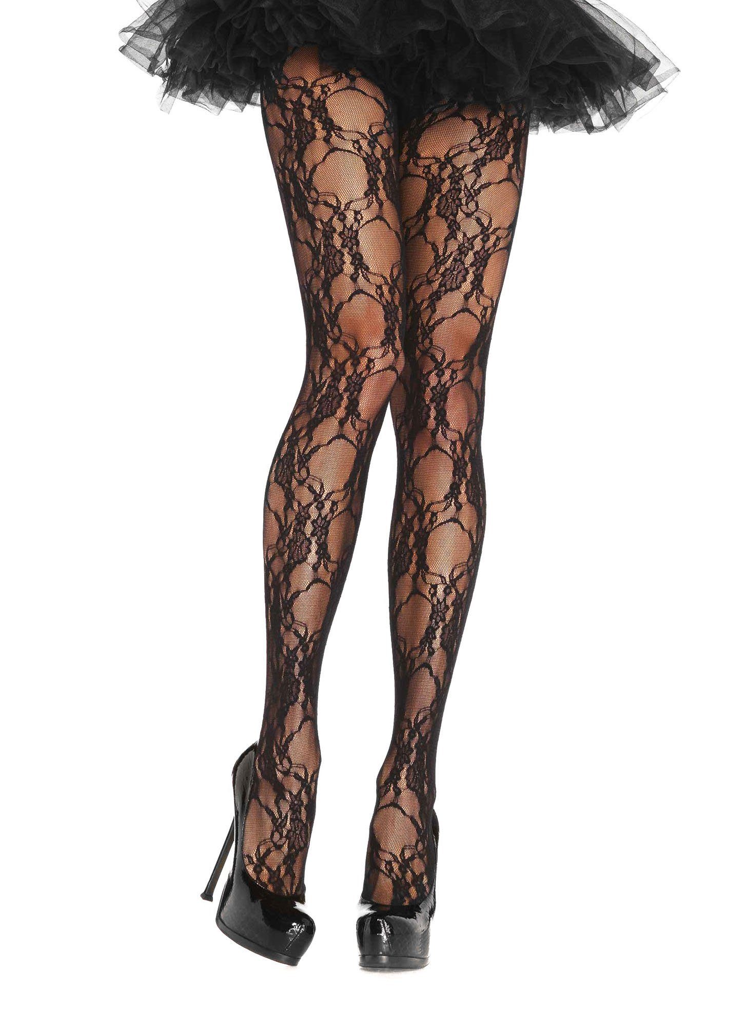 Leg Avenue Feinstrumpfhose Feinstrumpfhose mit Spitze