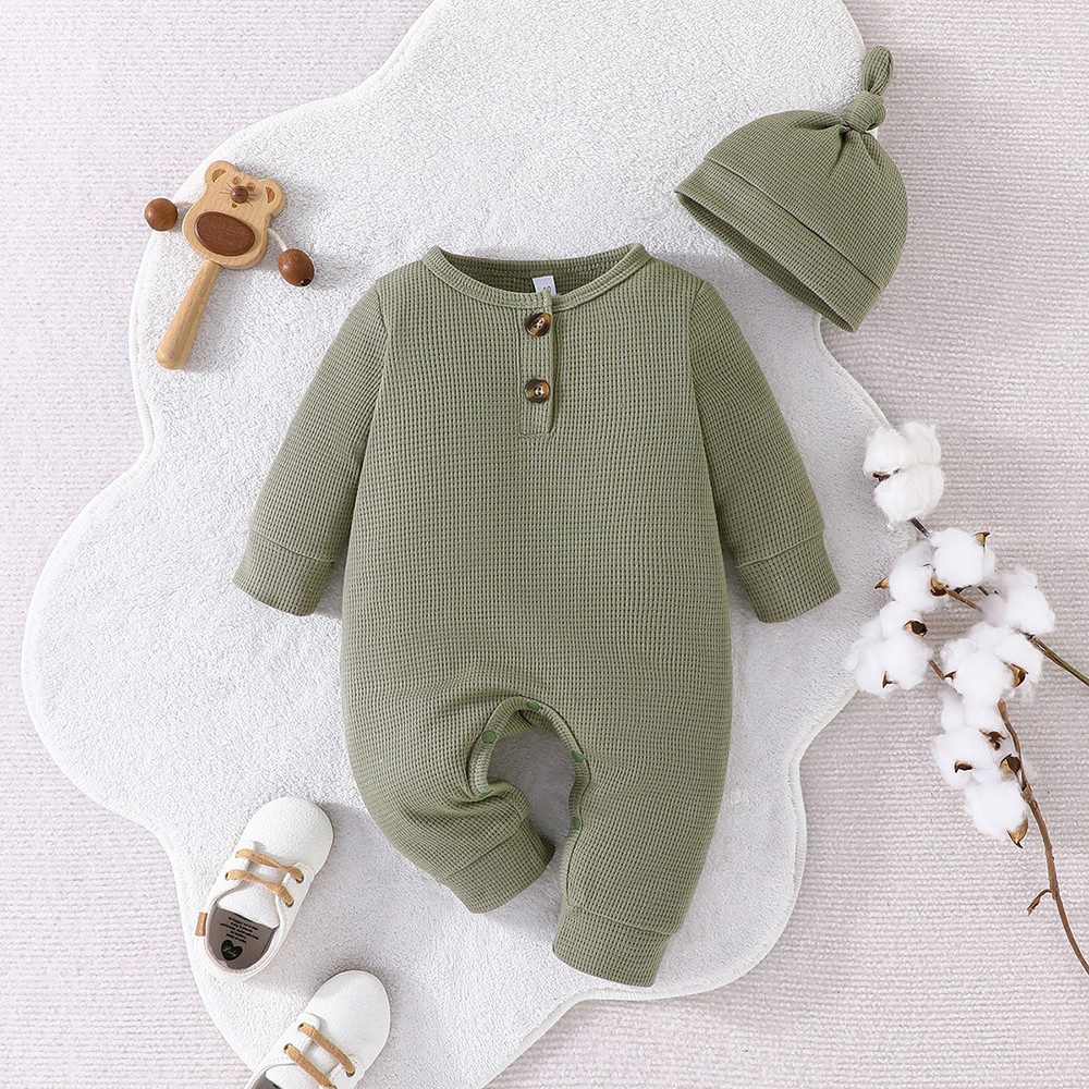 Gluckids Strampler Baby Jungen Langarm Strampler