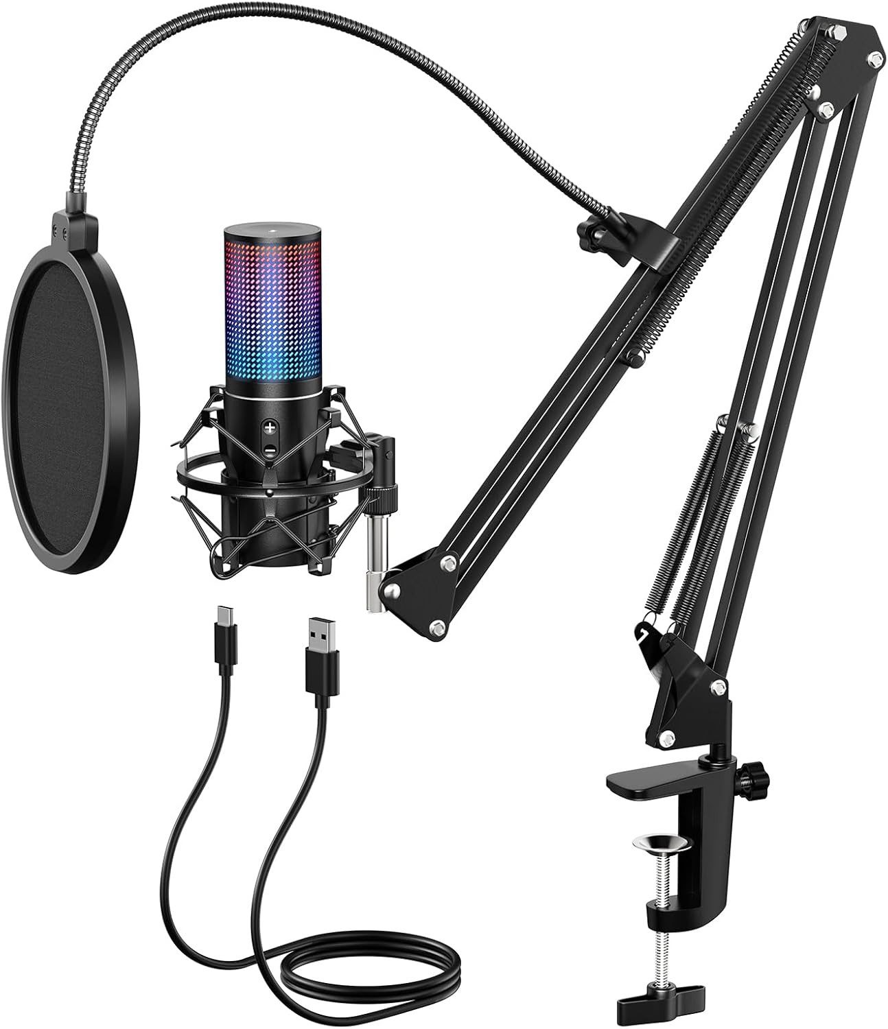 TONOR Streaming-Mikrofon Q9S RGB USB Mikrofon