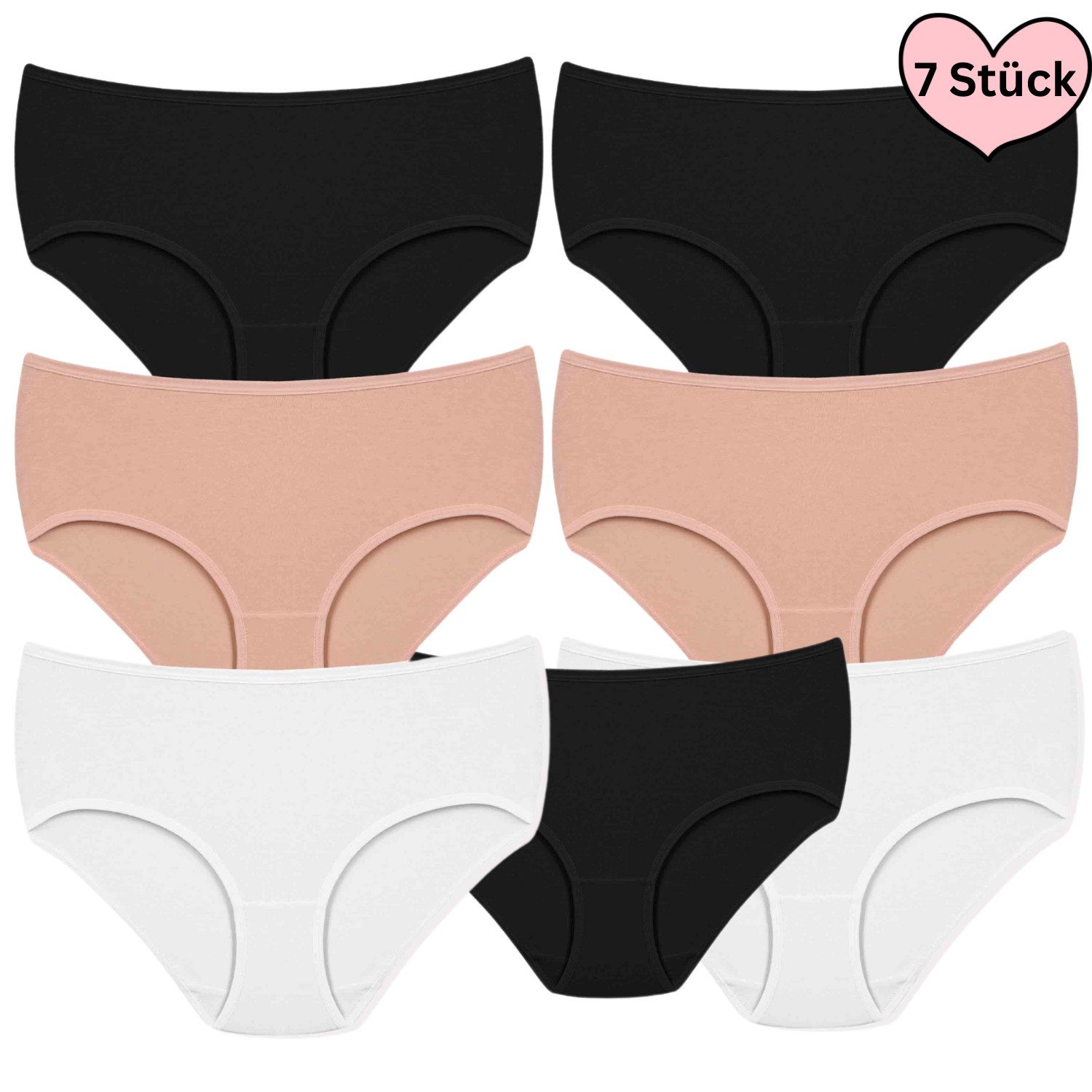 Dominant Taillenslip Damenunterwäsche bequem (7er-Set) aus