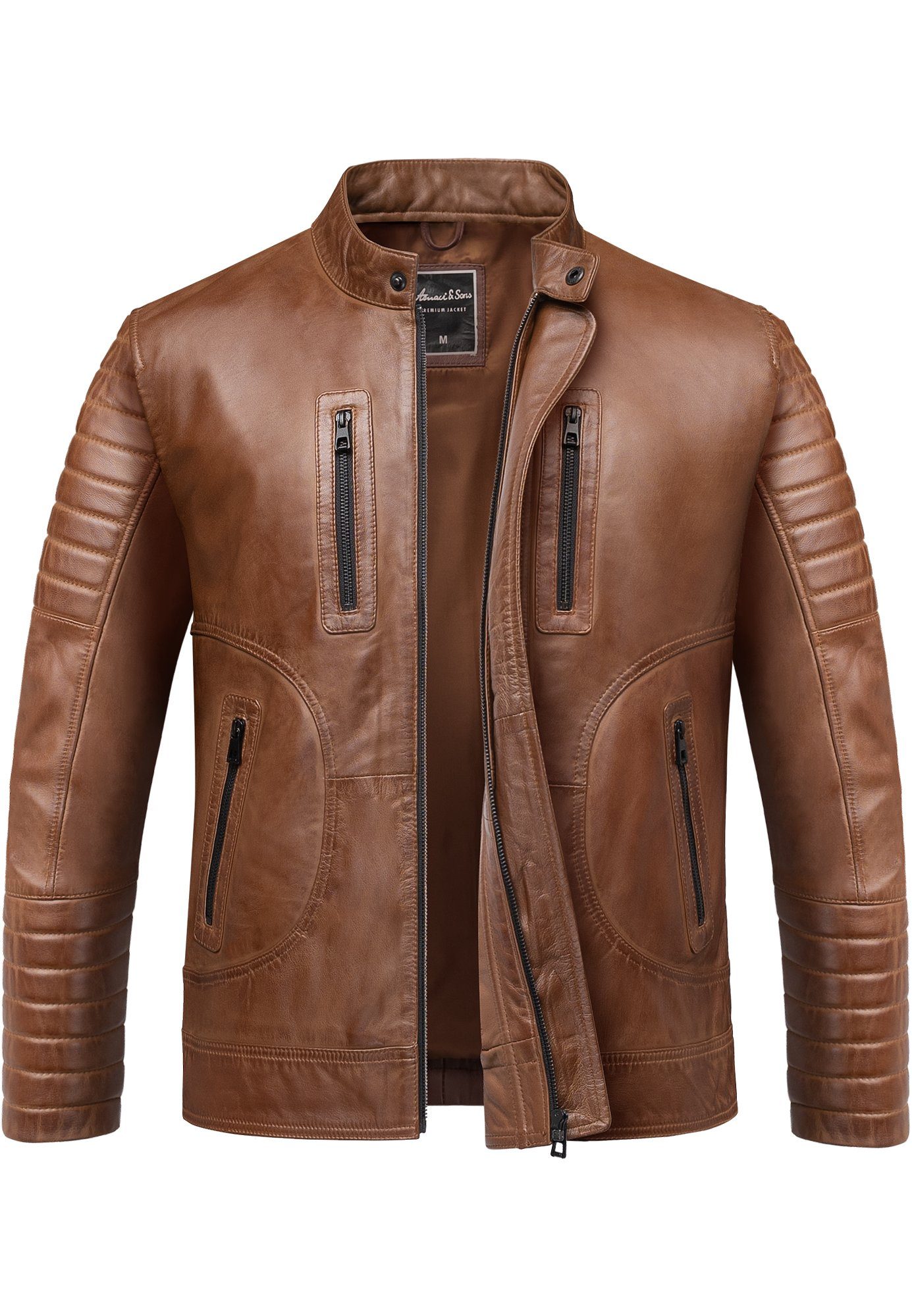 Amaci&Sons Lederjacke EUCLID Lederjacke Echtleder Herren