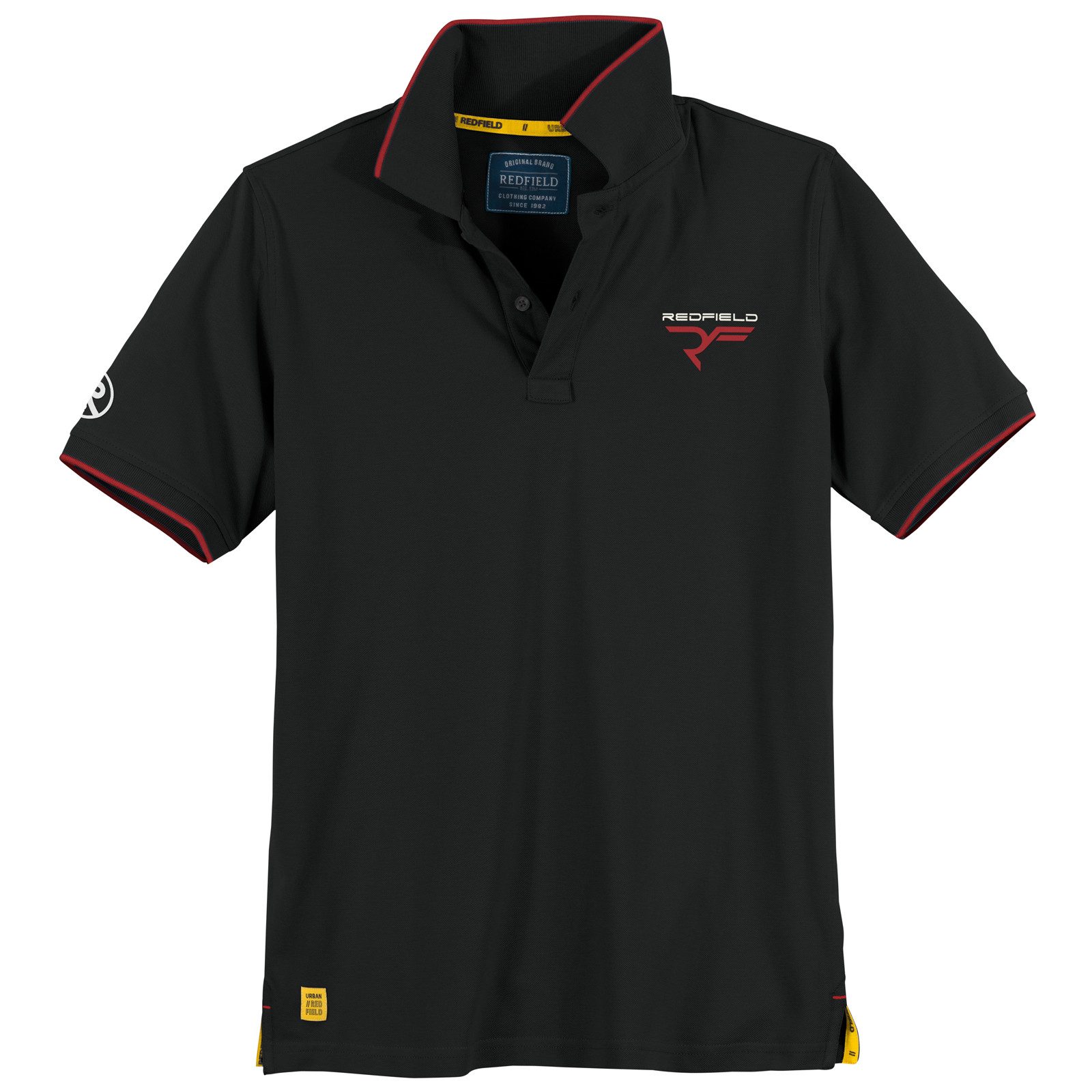redfield Poloshirt Redfield Poloshirt Übergröße schwarz