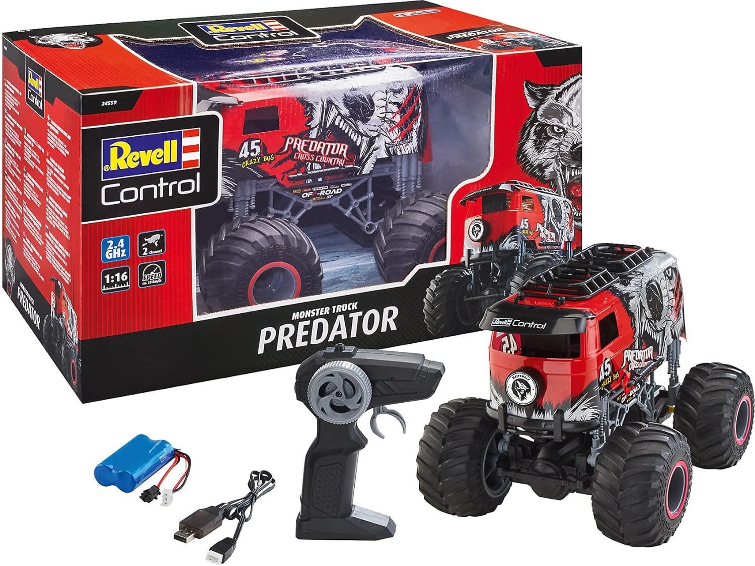 Revell Control Modellauto 24559 Predator Rot