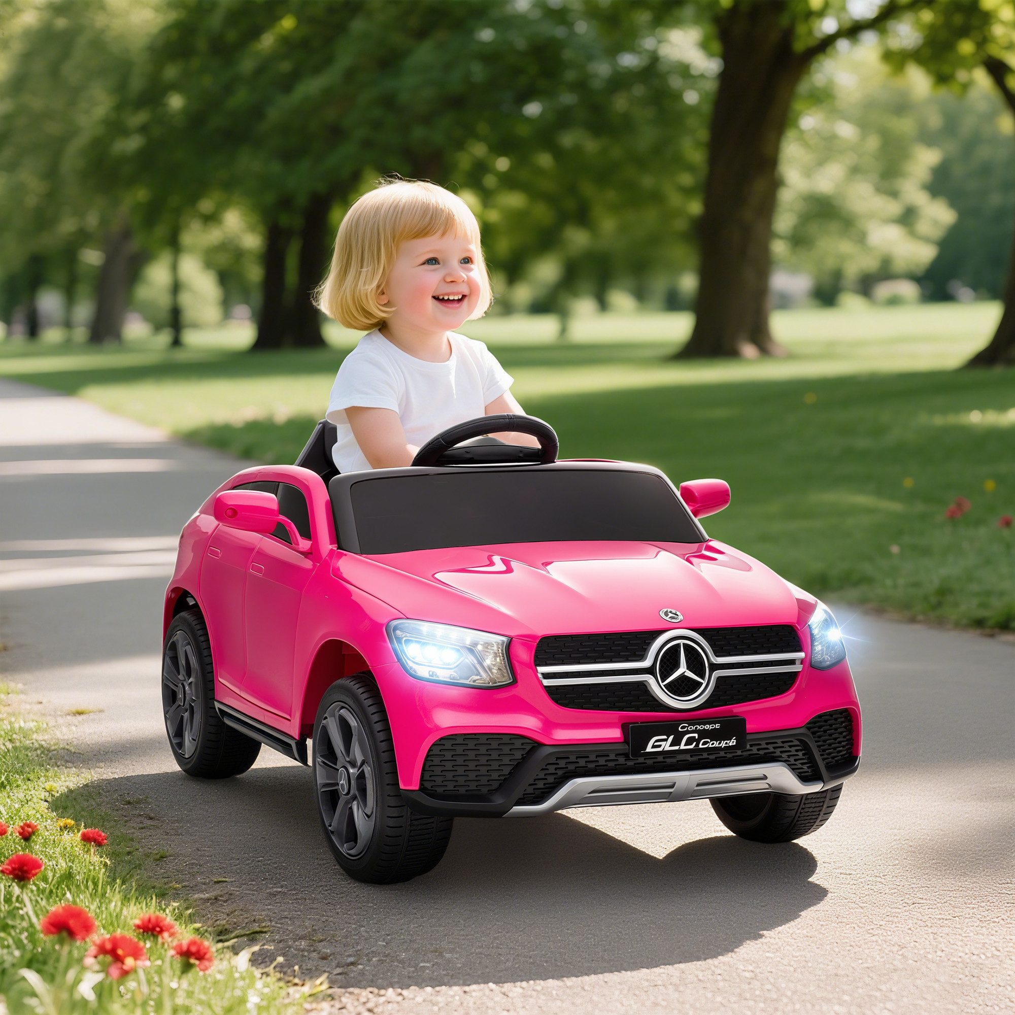 AIYAPLAY Elektro-Kinderauto Mercedes Benz-Design, 12V Kinderauto
