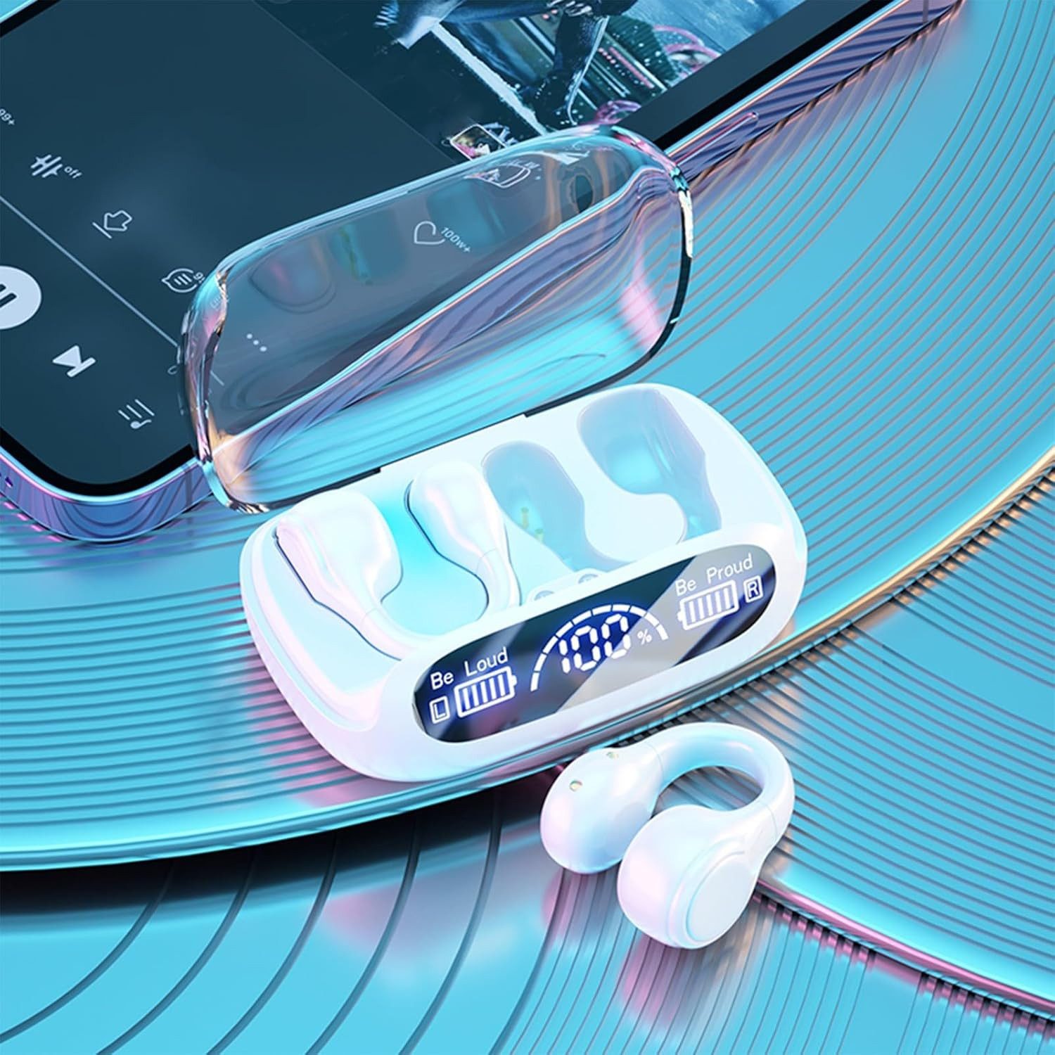 ZEUOPQ Drahtlose Kopfhörer Bluetooth Knochenleitungskopfhörer Clip-Kopfhörer
