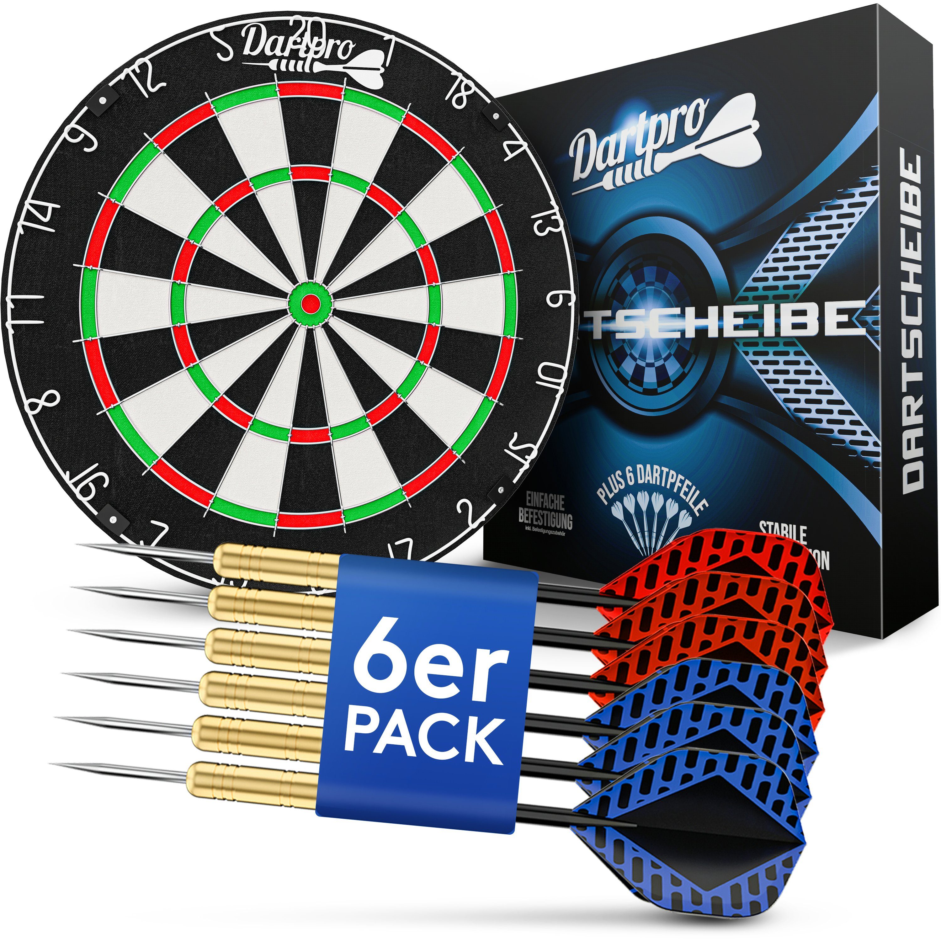 DartPro Dartscheibe Steeldart - Profi Dartboard