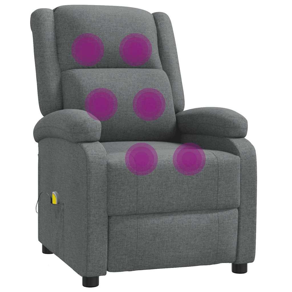 vidaXL Massagesessel Massagesessel Dunkelgrau Stoff (1-St)