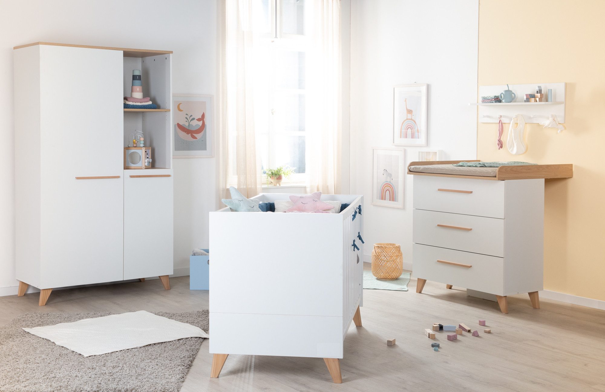 roba® Babyzimmer-Komplettset Leon 3-teilig - praktisches
