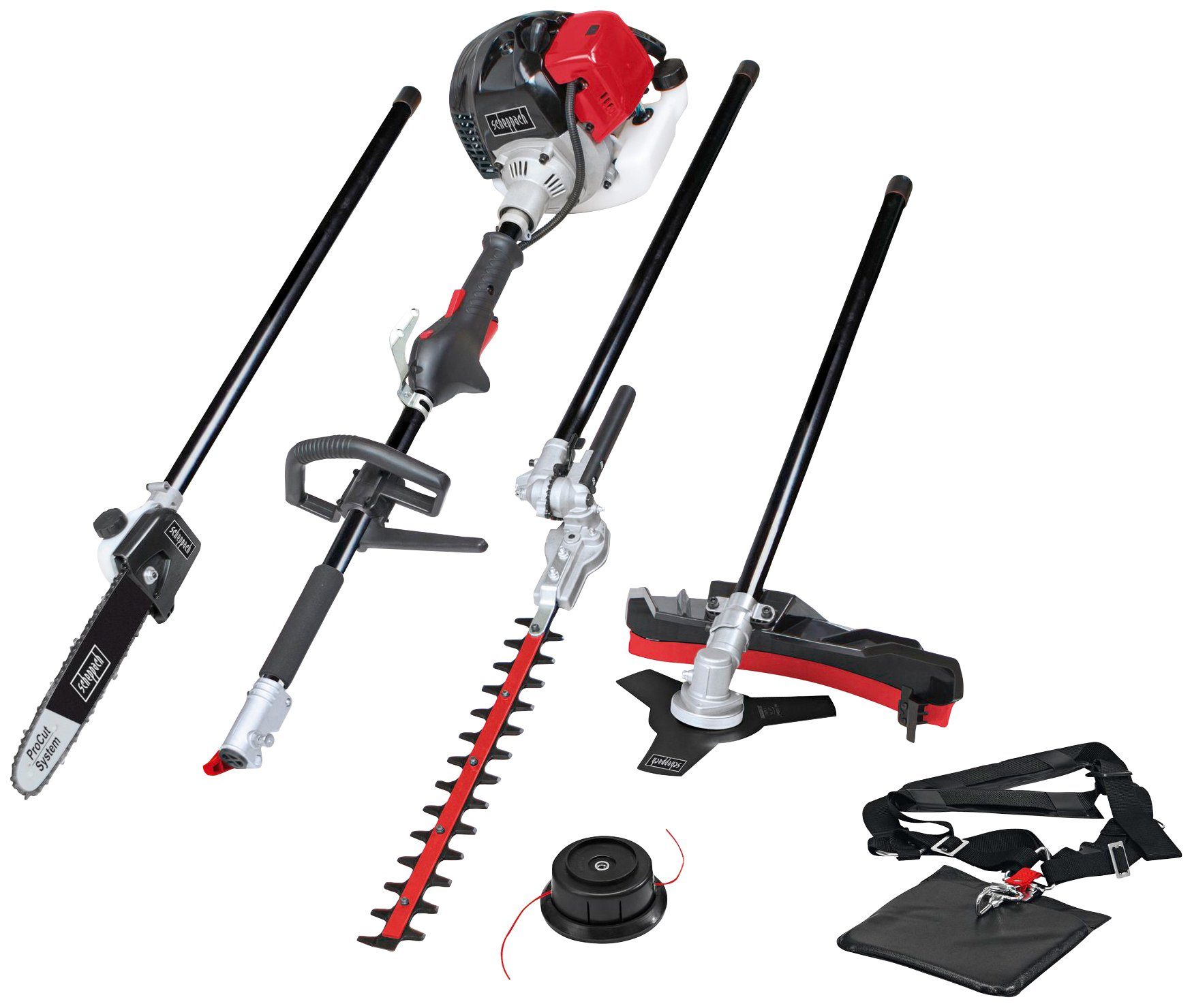Scheppach Benzin-Motorsense MFH5200-4P 4in1 ProCut, 25,5