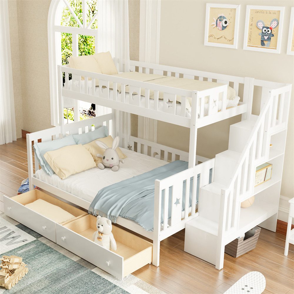 XDeer Etagenbett Kinderbett 90*200/140*200cm, Etagenbett aus
