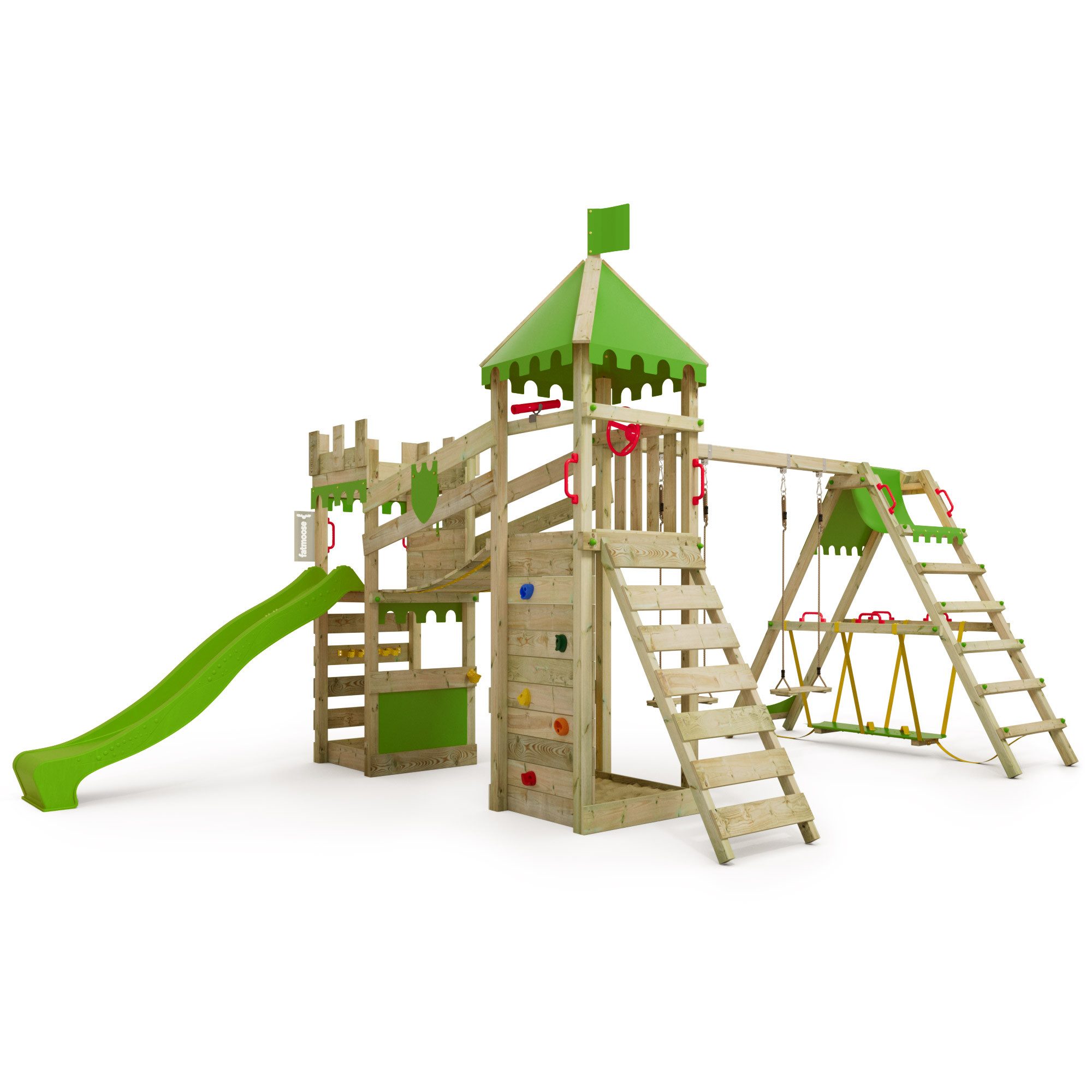 FATMOOSE Spielturm RiverRun mit SurfSwing –