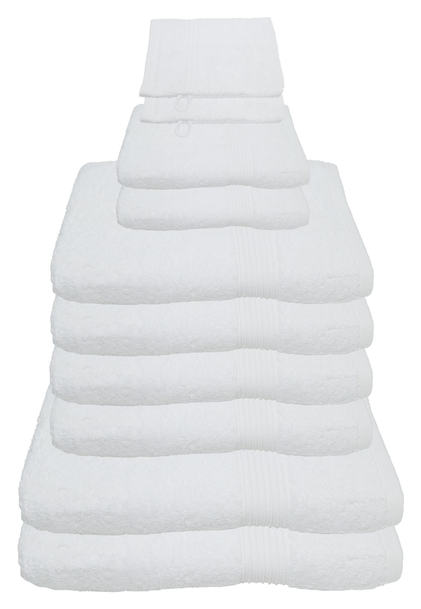 Julie Julsen Handtücher 10-Handtücher-Weiss, Baumwolle (10-St)