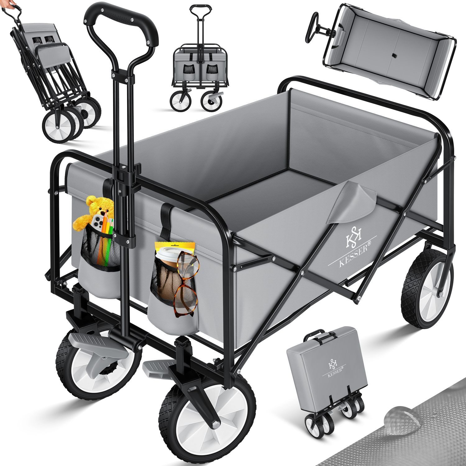 KESSER Bollerwagen, Bollerwagen faltbar Handwagen Transportkarre