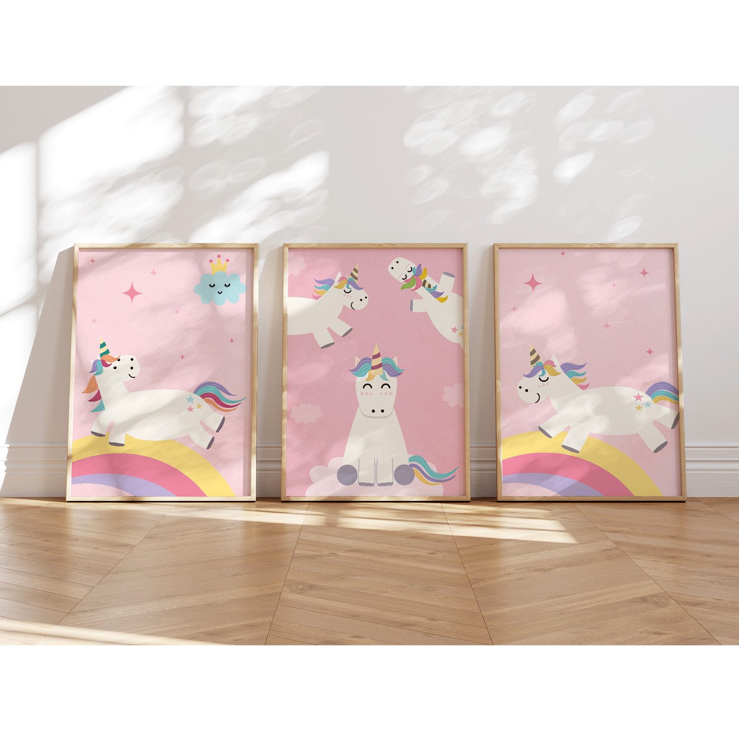 MeinBaby123® Poster Einhorn Bilder Kinderzimmer, Poster
