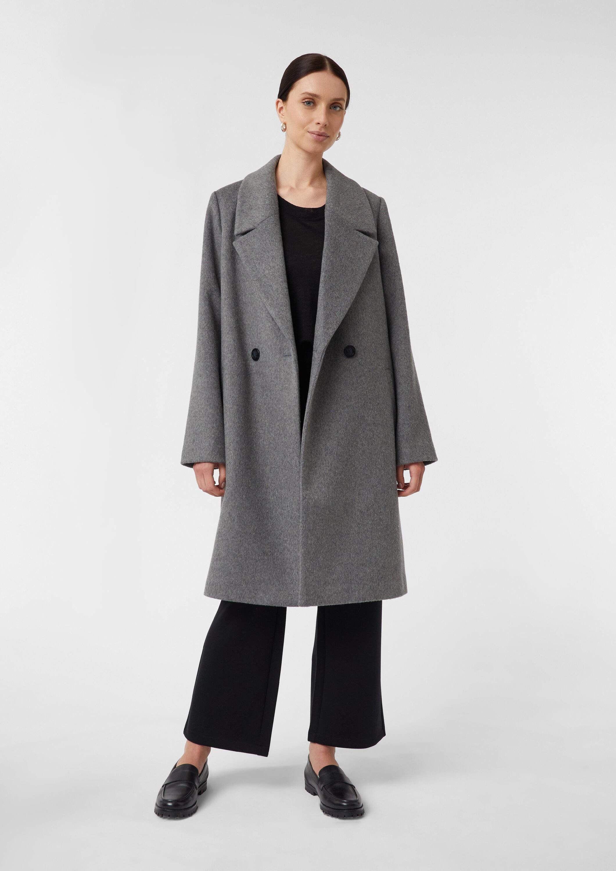 comma Funktionsmantel Outdoor-Mantel Zweireihiger Mantel aus