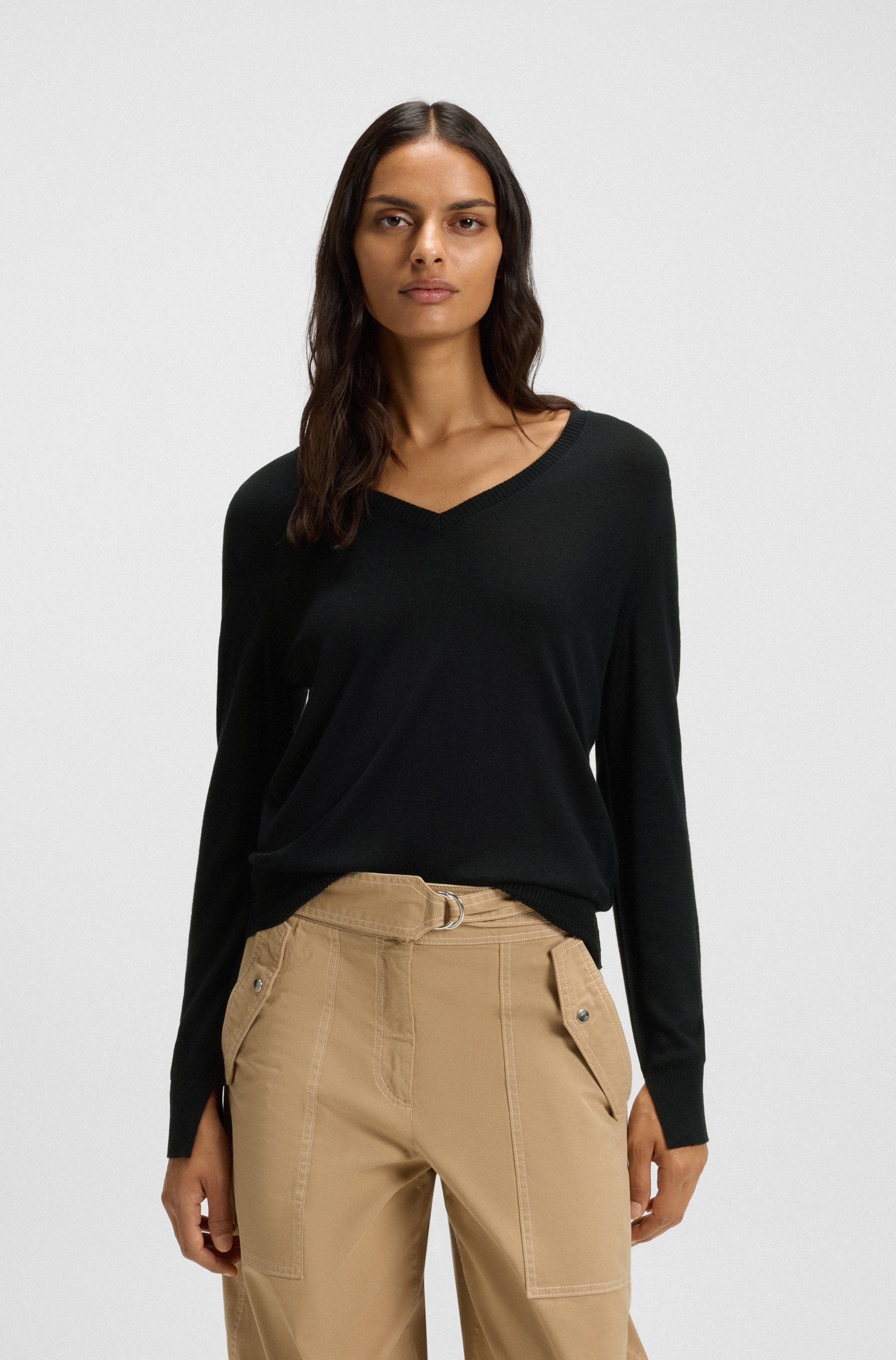 BOSS ORANGE Strickpullover Fiaffella Premium Damenmode