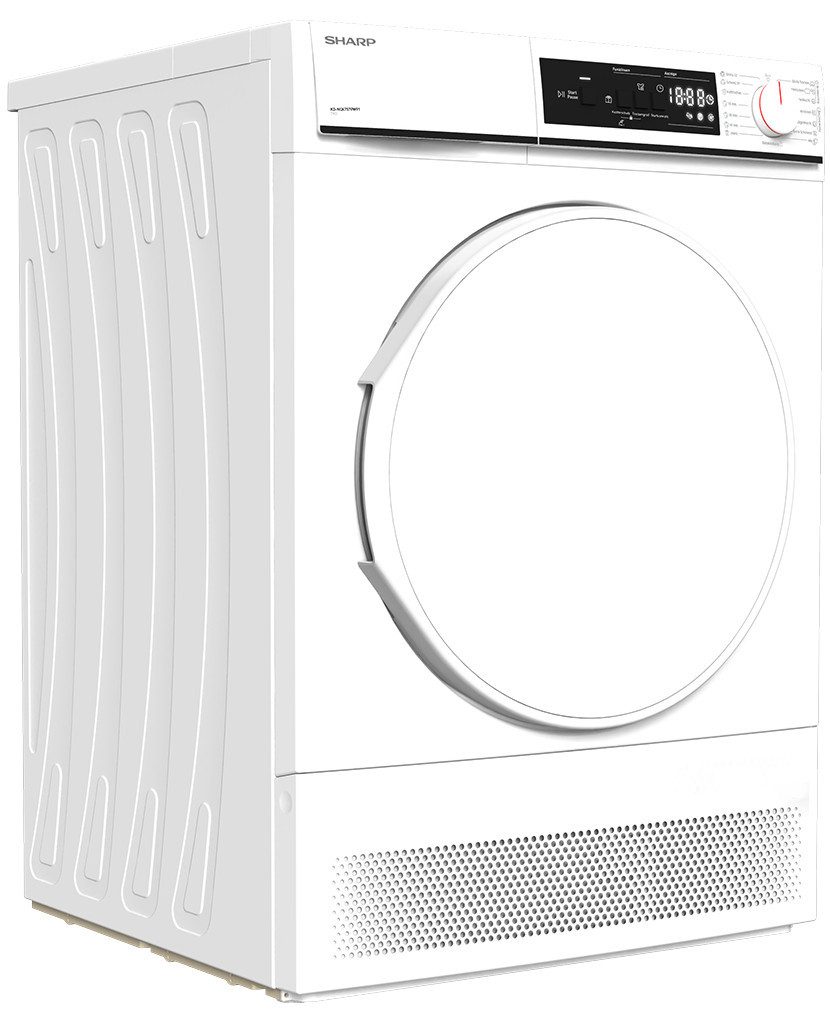 Sharp Kondenstrockner KD-NCA7S7PW91-DE, LED-Display, 15 Trockenprogramme,