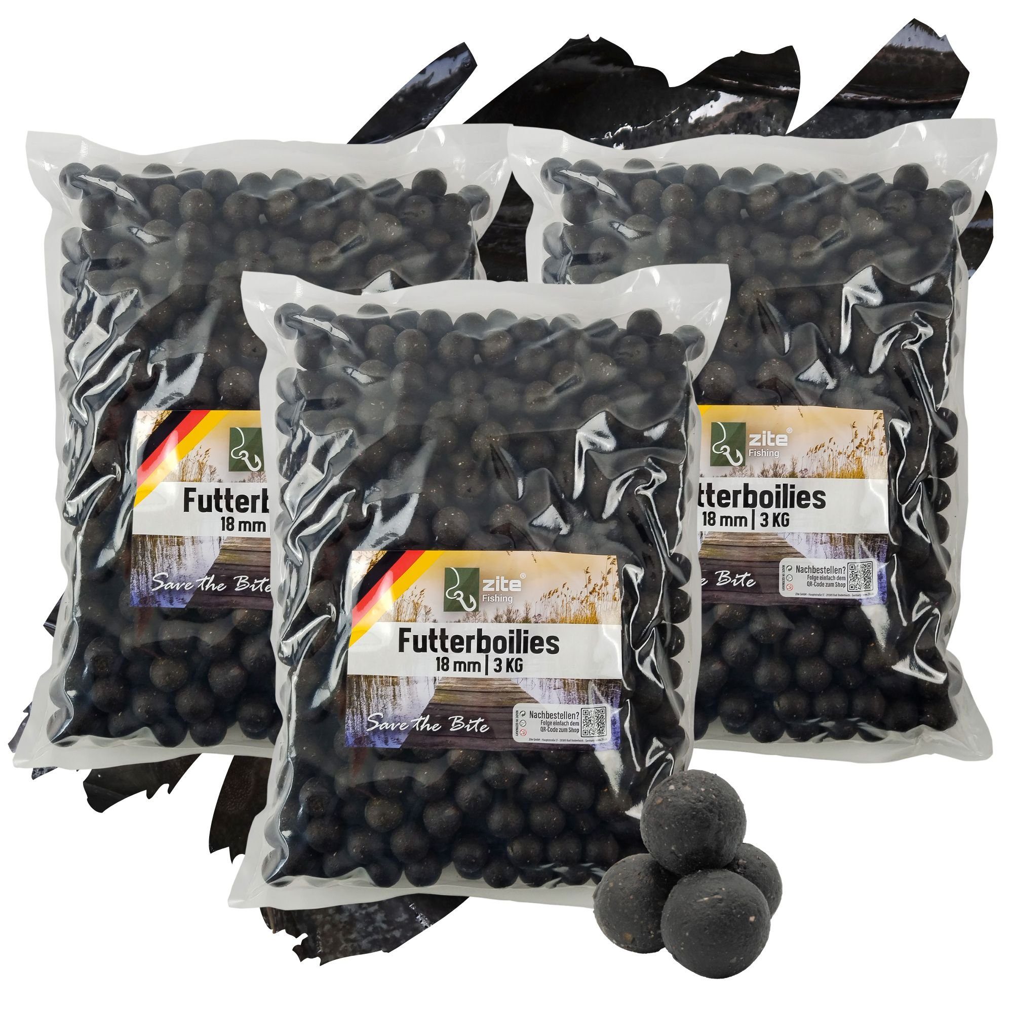 Zite Fischlockstoff Futter-Boilies Karpfen-Angeln 18mm -
