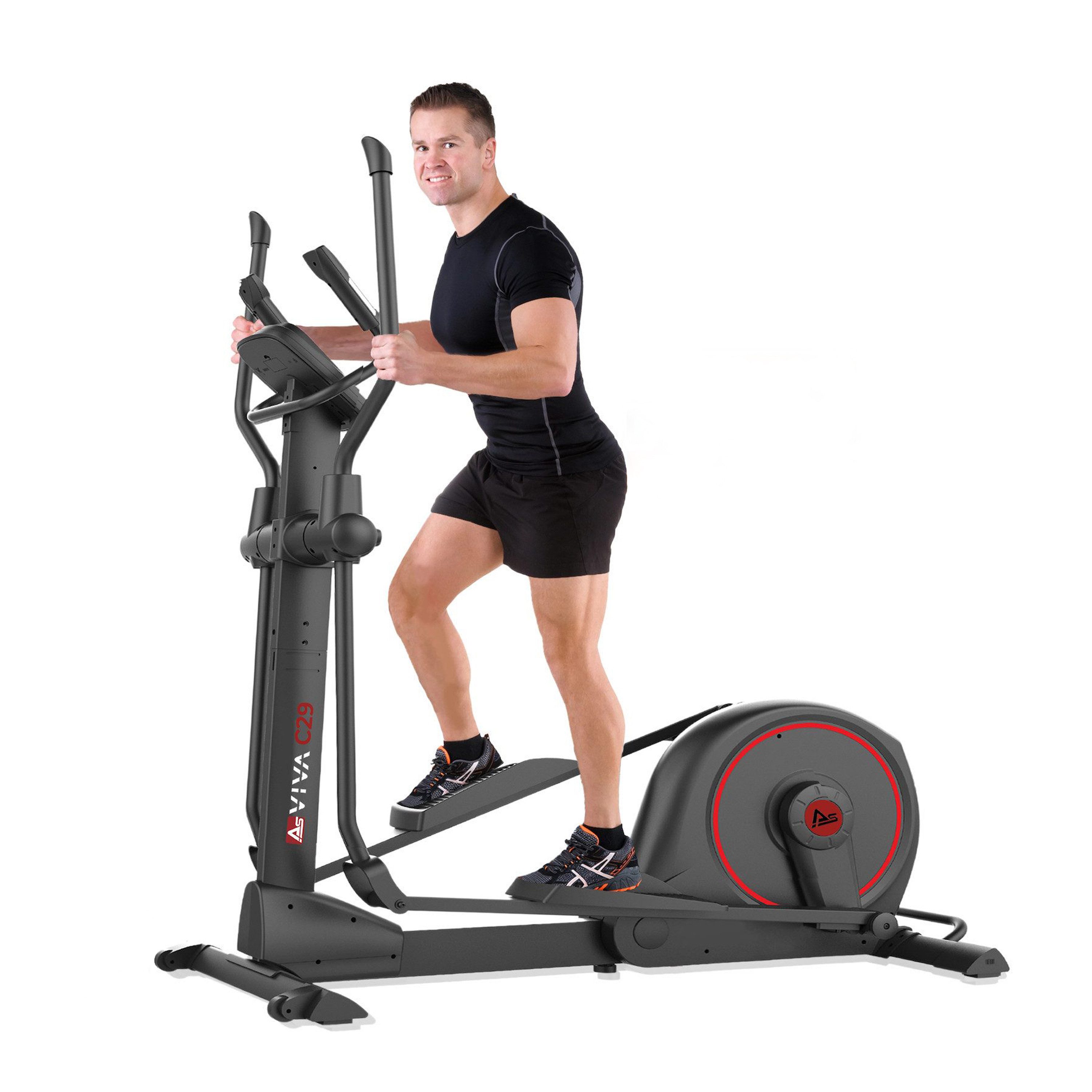 AsVIVA Crosstrainer-Ergometer C29, leiser Riemenantrieb, Bluetooth,