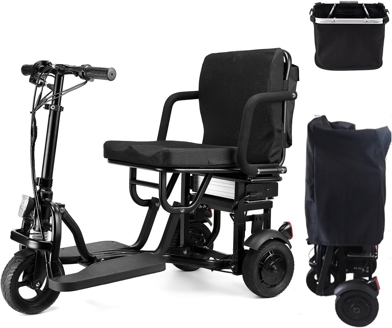 DOTMALL Elektrischer Rollator 3-Rad-Mobilitätsroller,Stabiler Elektromobil Mit