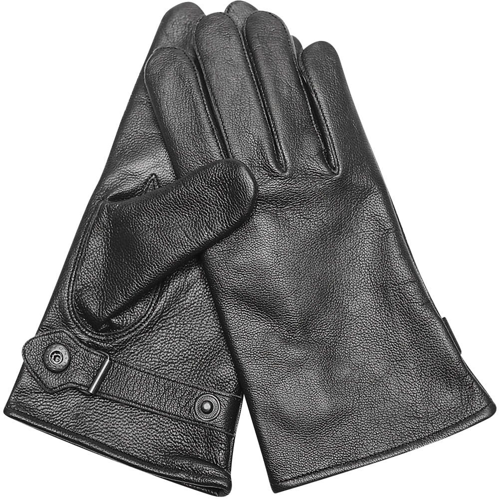 Mil-Tec Lederhandschuhe Bundeswehr Lederhandschuhe gefüttert schwarz