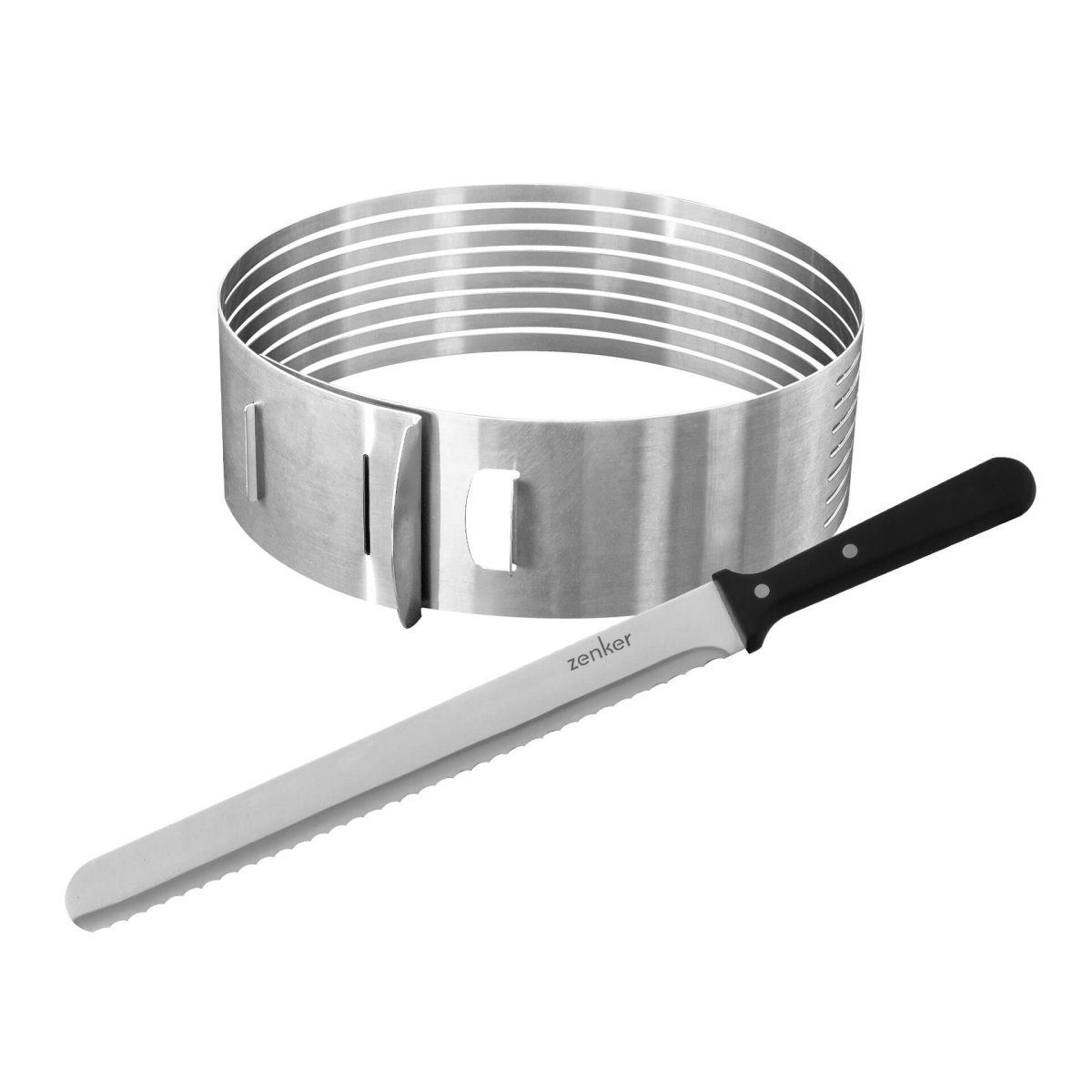 Zenker Torten-Schneidhilfe Ø 26-28cm, aus Edelstahl,