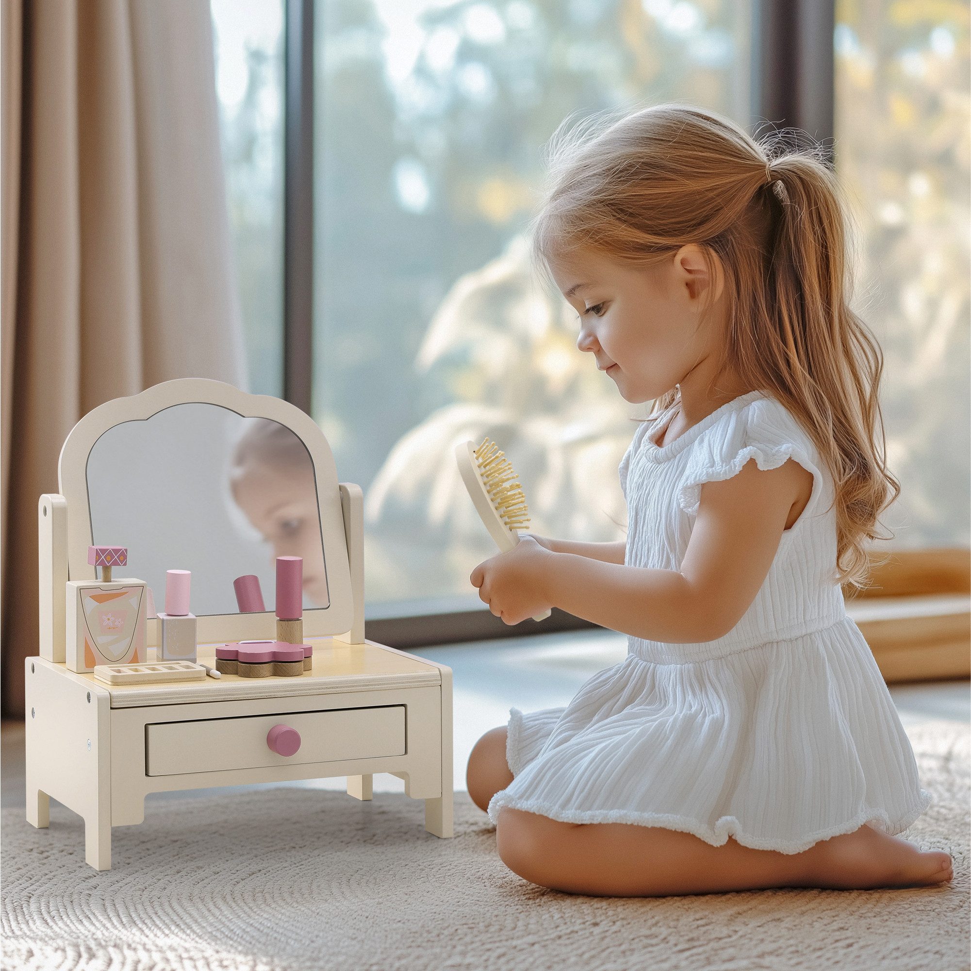 Navaris Schminktisch Schminktisch Kinder aus Holz