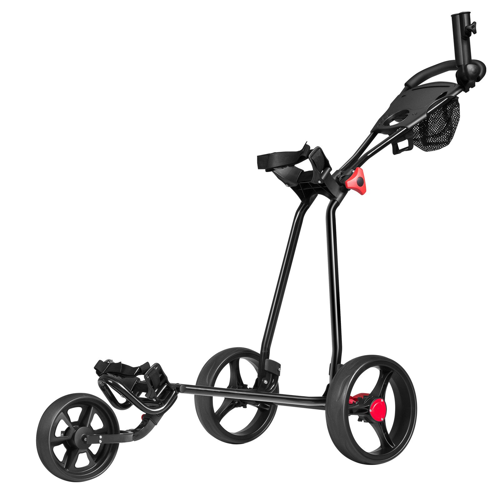KOMFOTTEU Golftrolley Golfwagen, mit verstellbarem Handgriff,