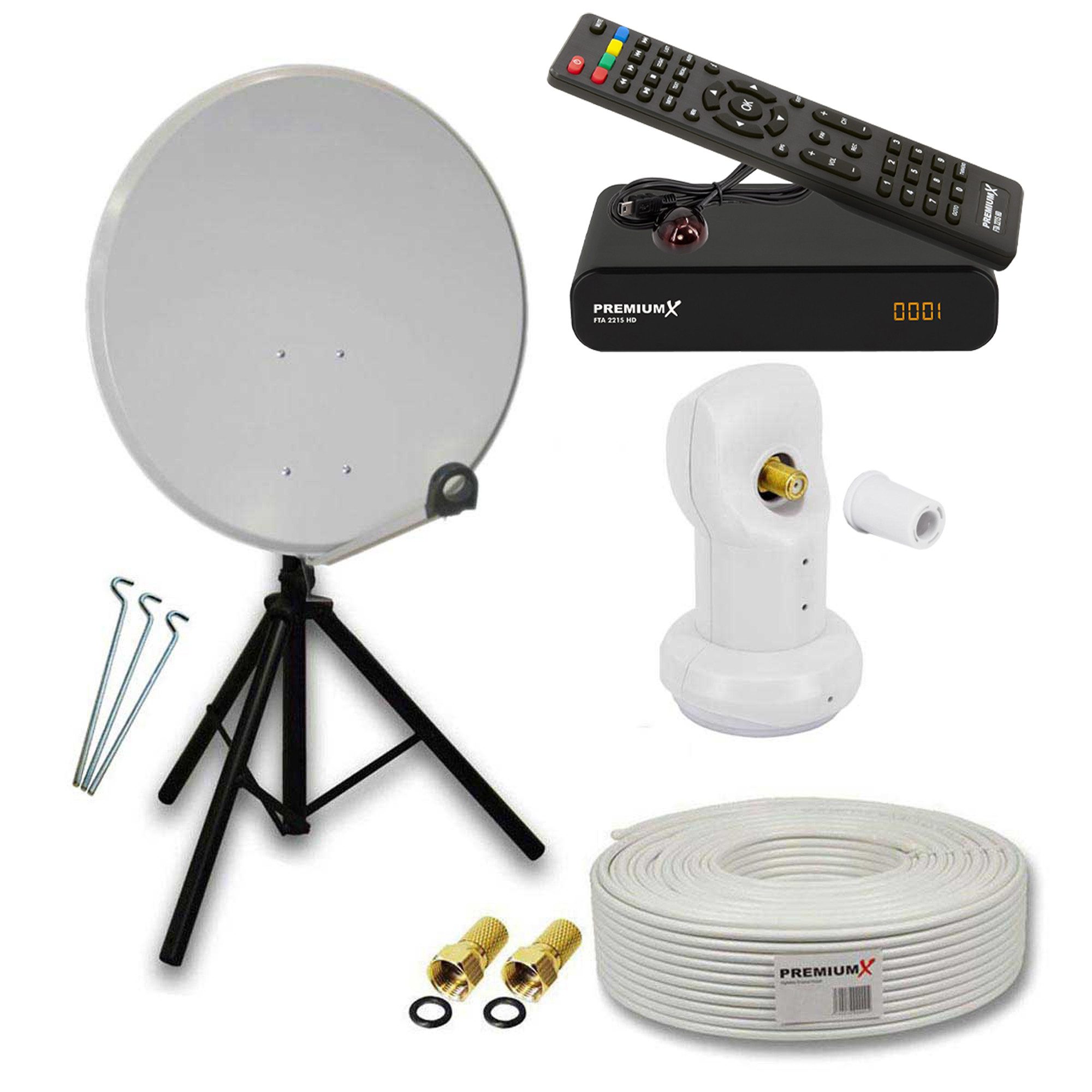 PremiumX Camping SAT Anlage 60cm Antenne