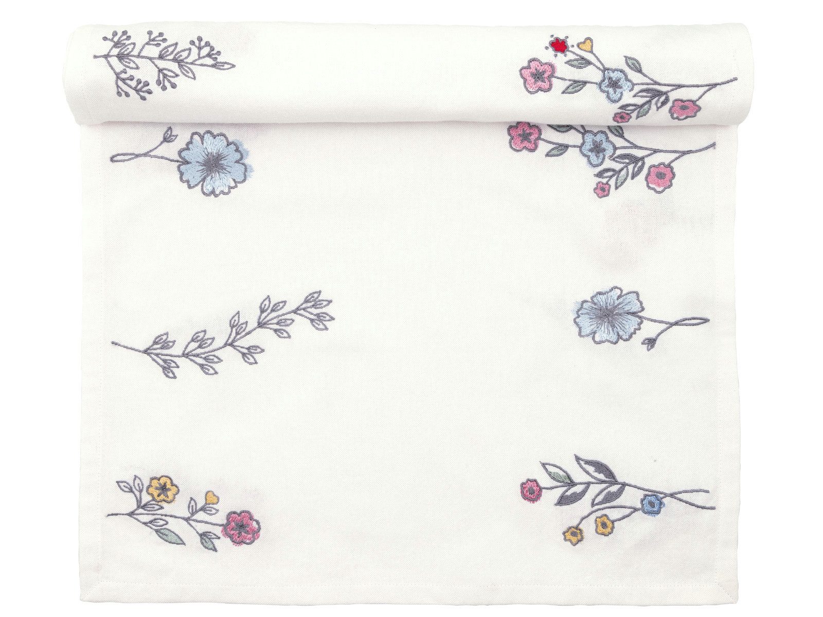 Greengate Tischdecke Venissa Tischläufer white 140x45cm